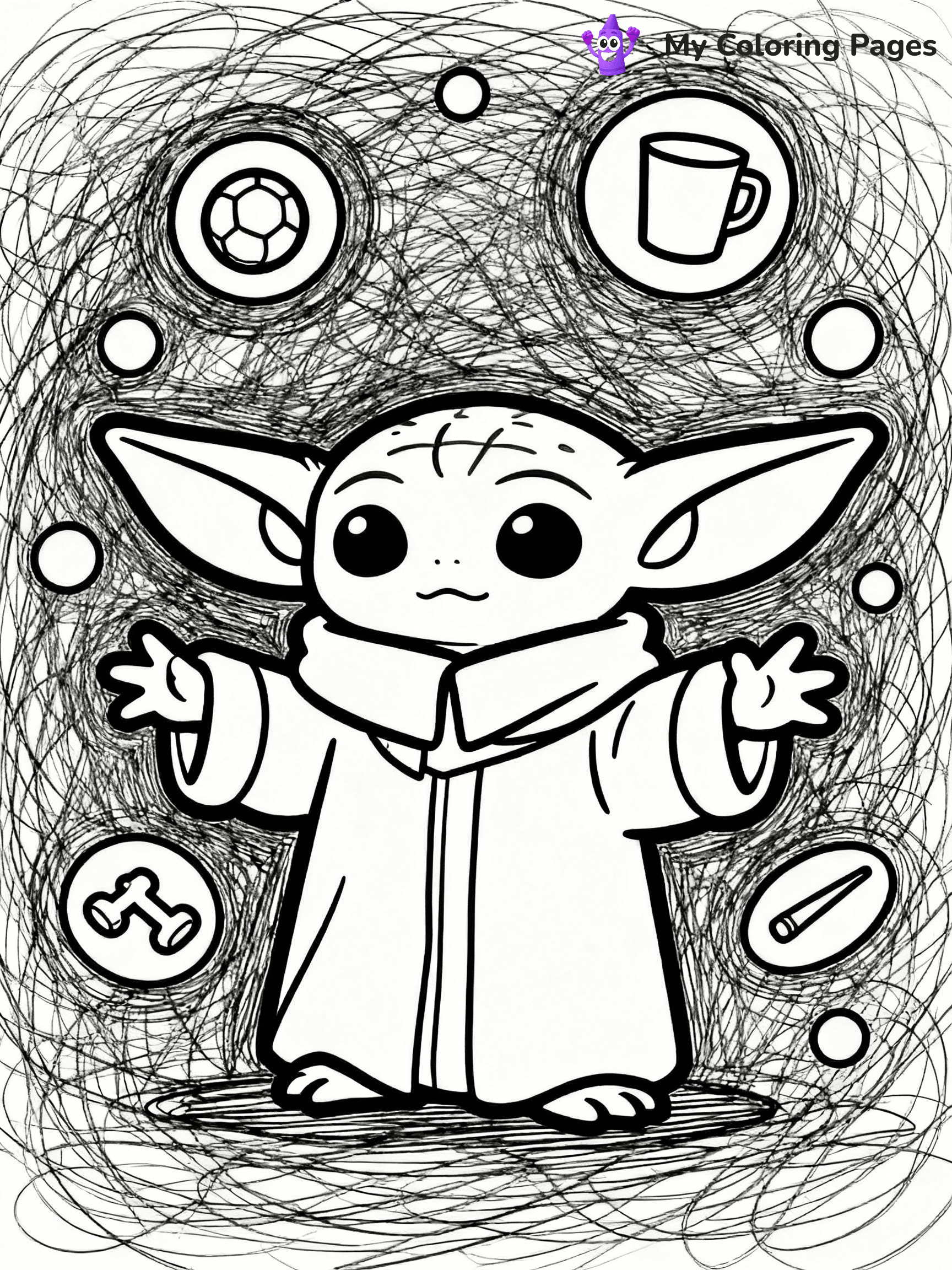 Baby Yoda Coloring Pages - 5