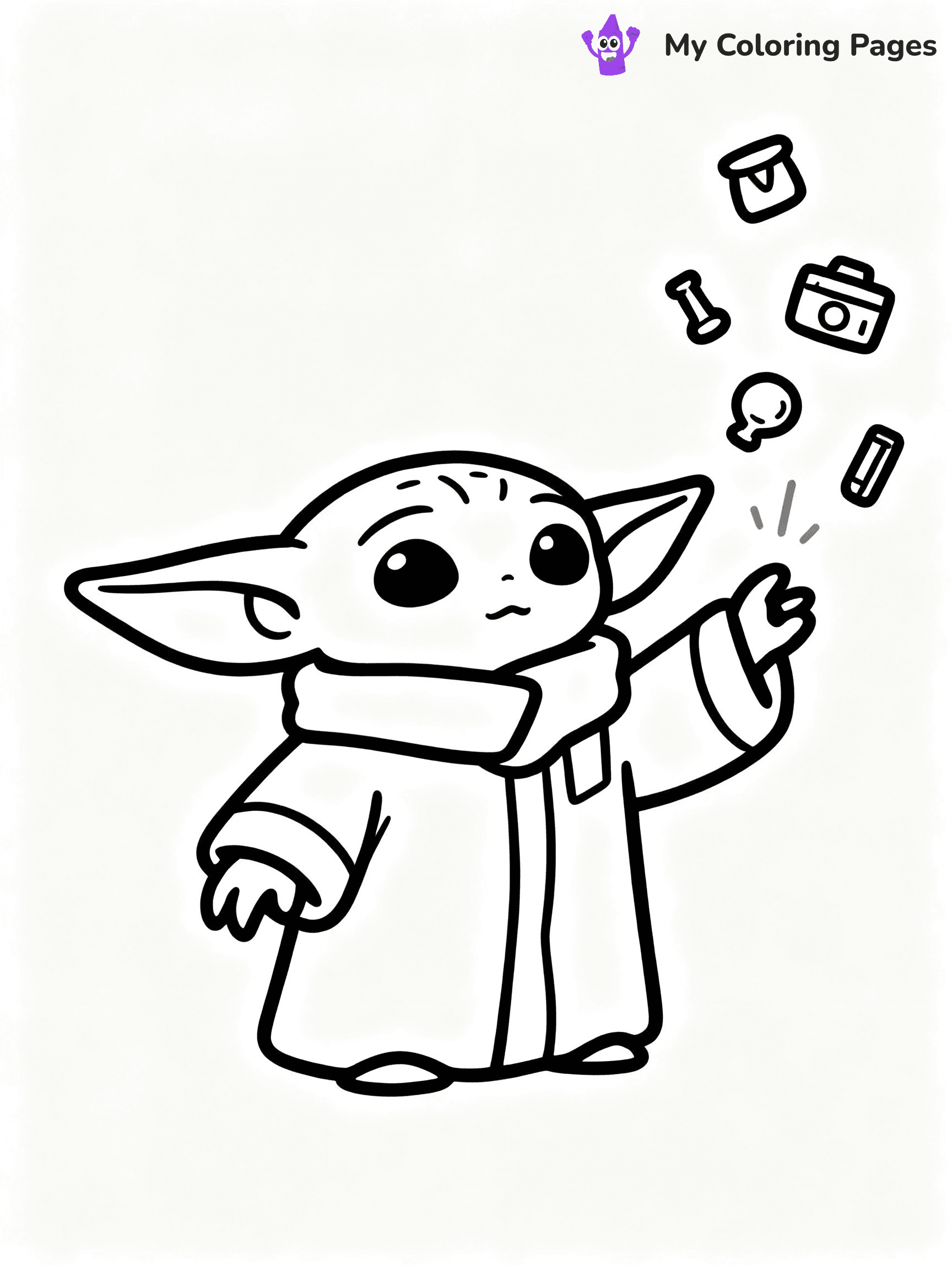 Baby Yoda Coloring Pages - 4
