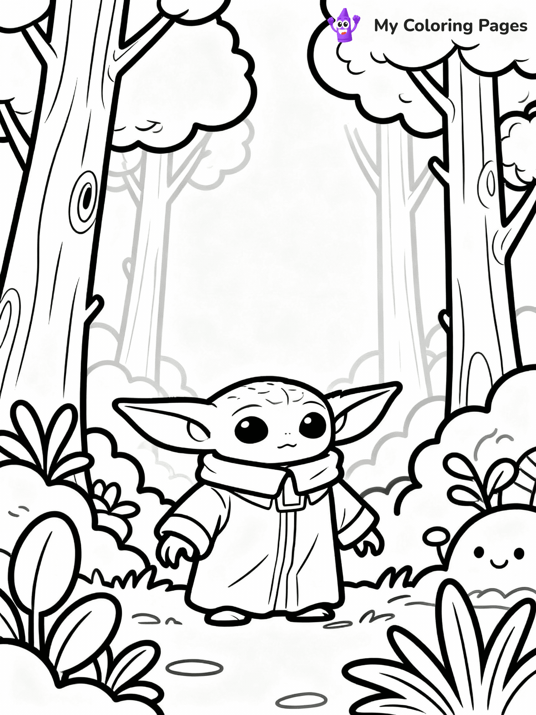 Baby Yoda Coloring Pages - 3