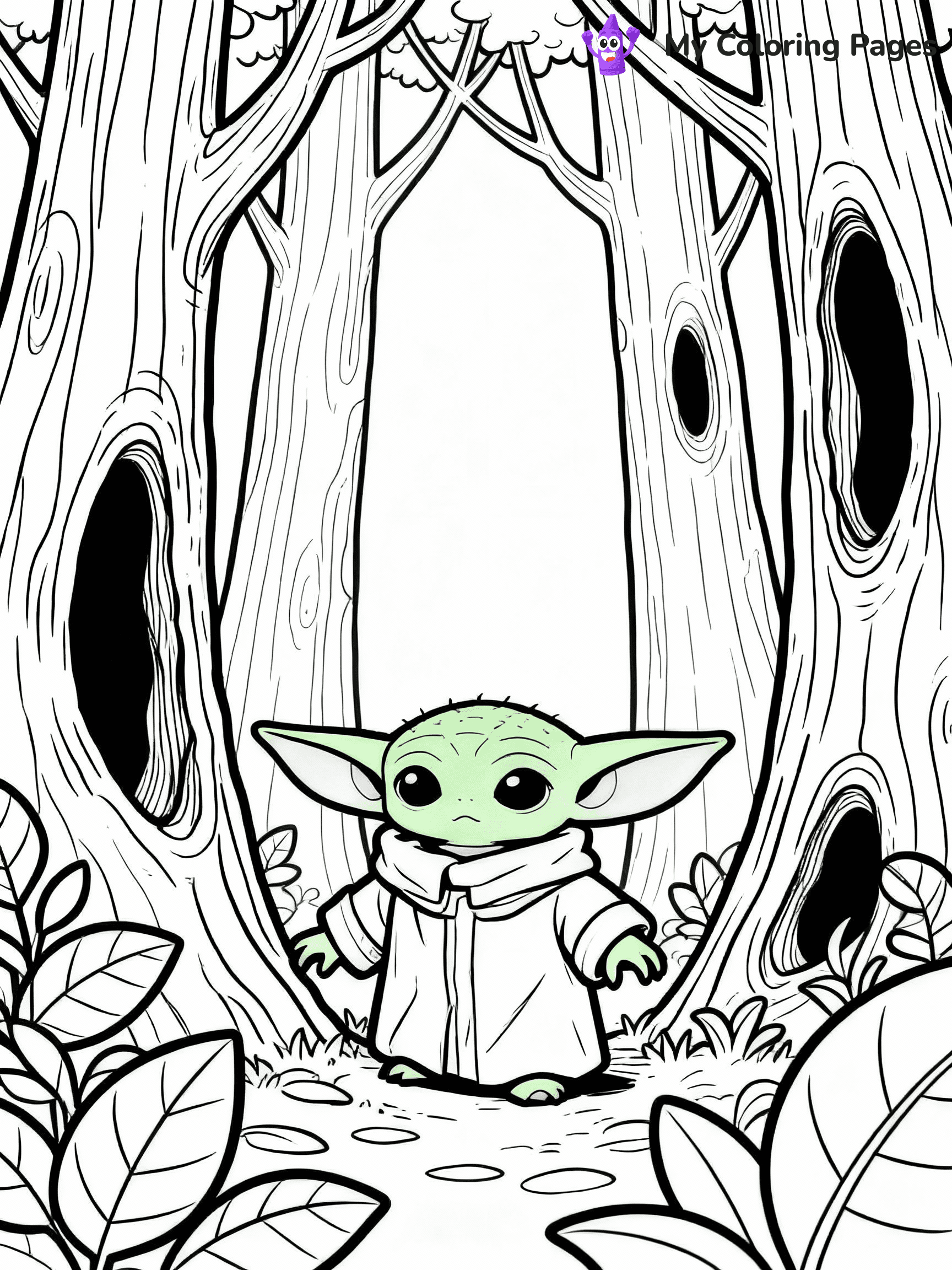 Baby Yoda Coloring Pages - 2