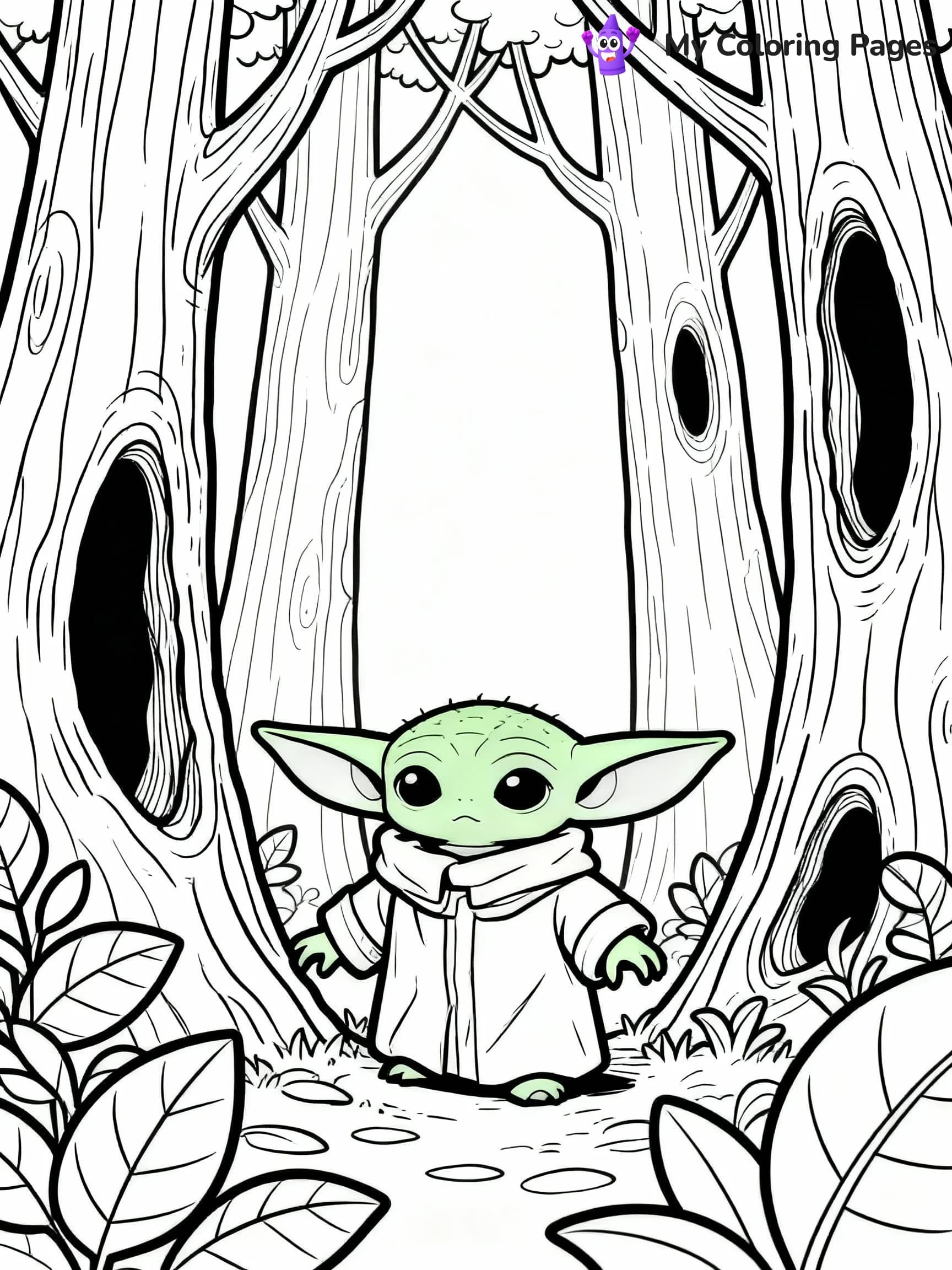 Baby Yoda Coloring Pages - 2
