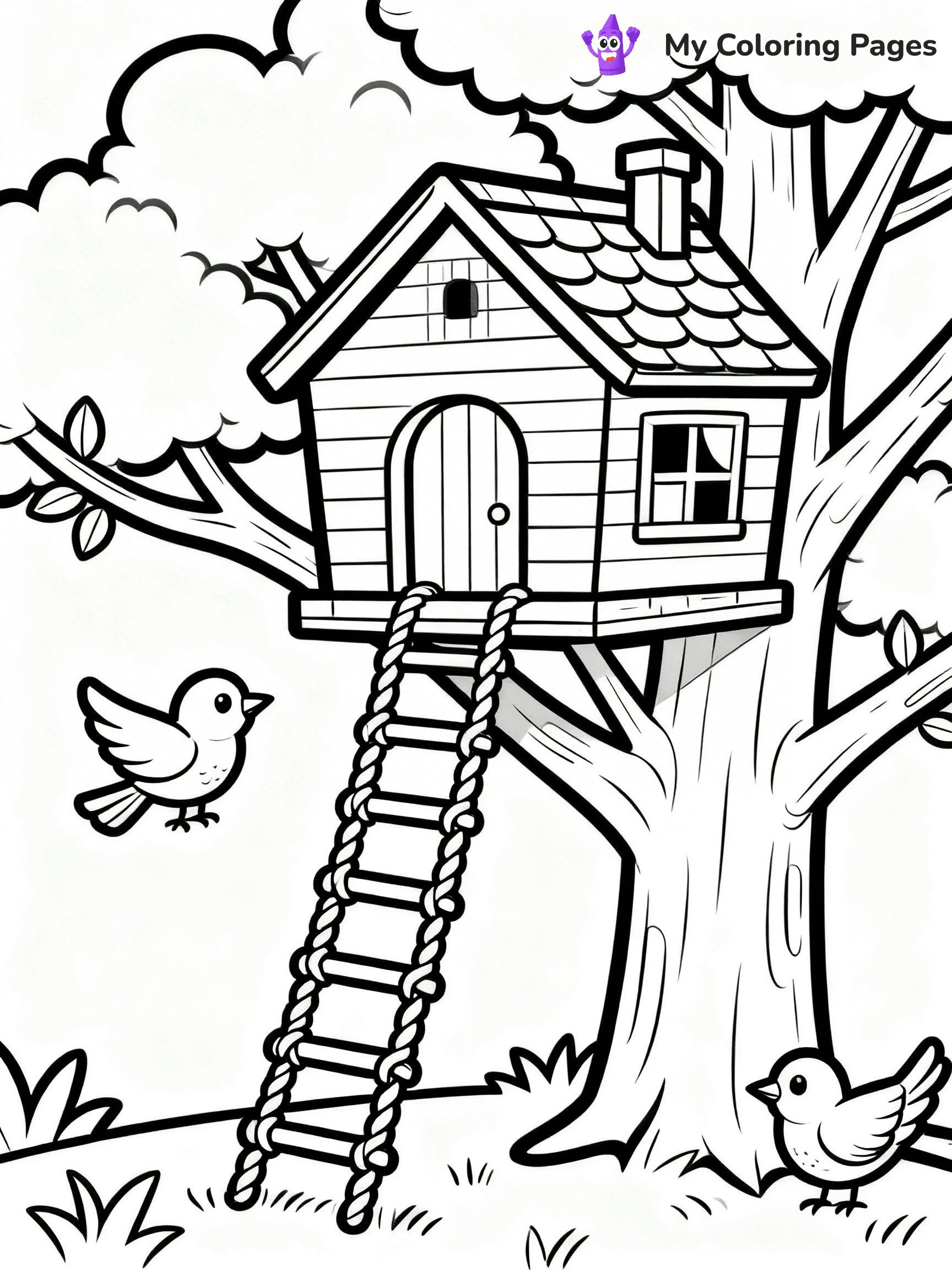 Bird House Coloring Pages - 25