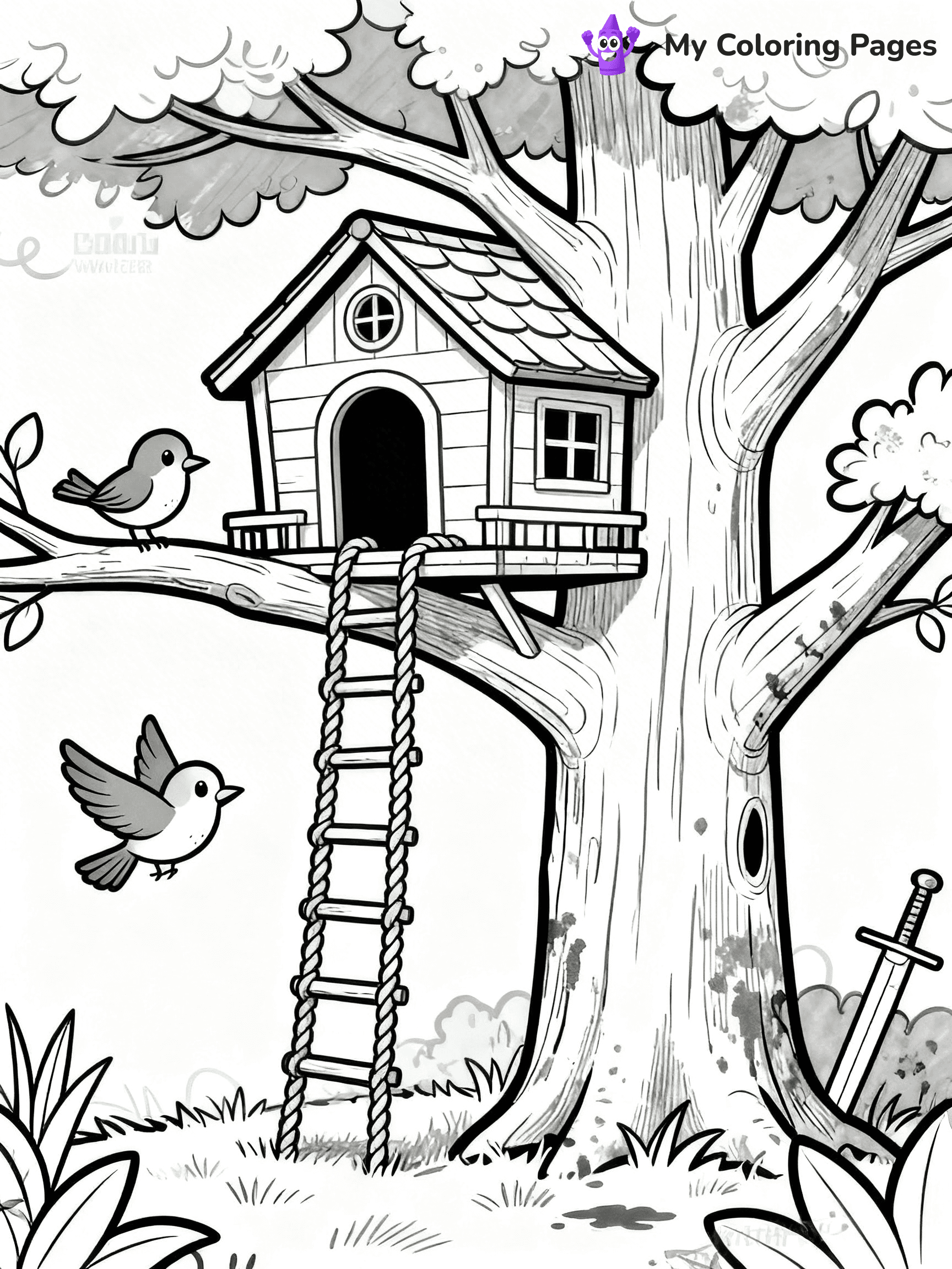 Bird House Coloring Pages - 24