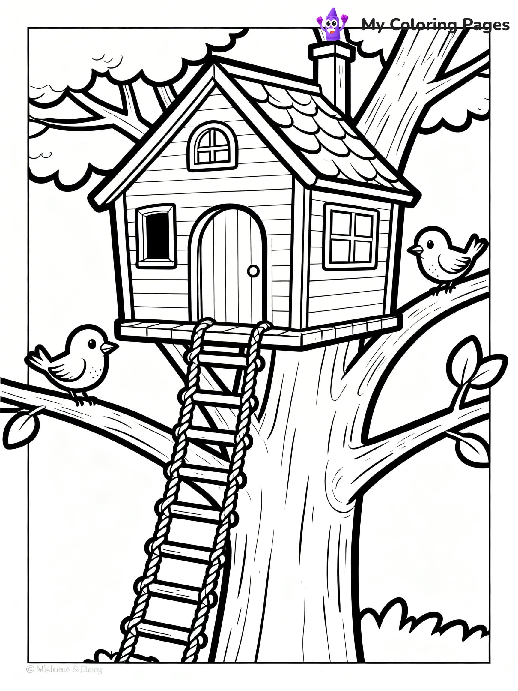 Bird House Coloring Pages - 23