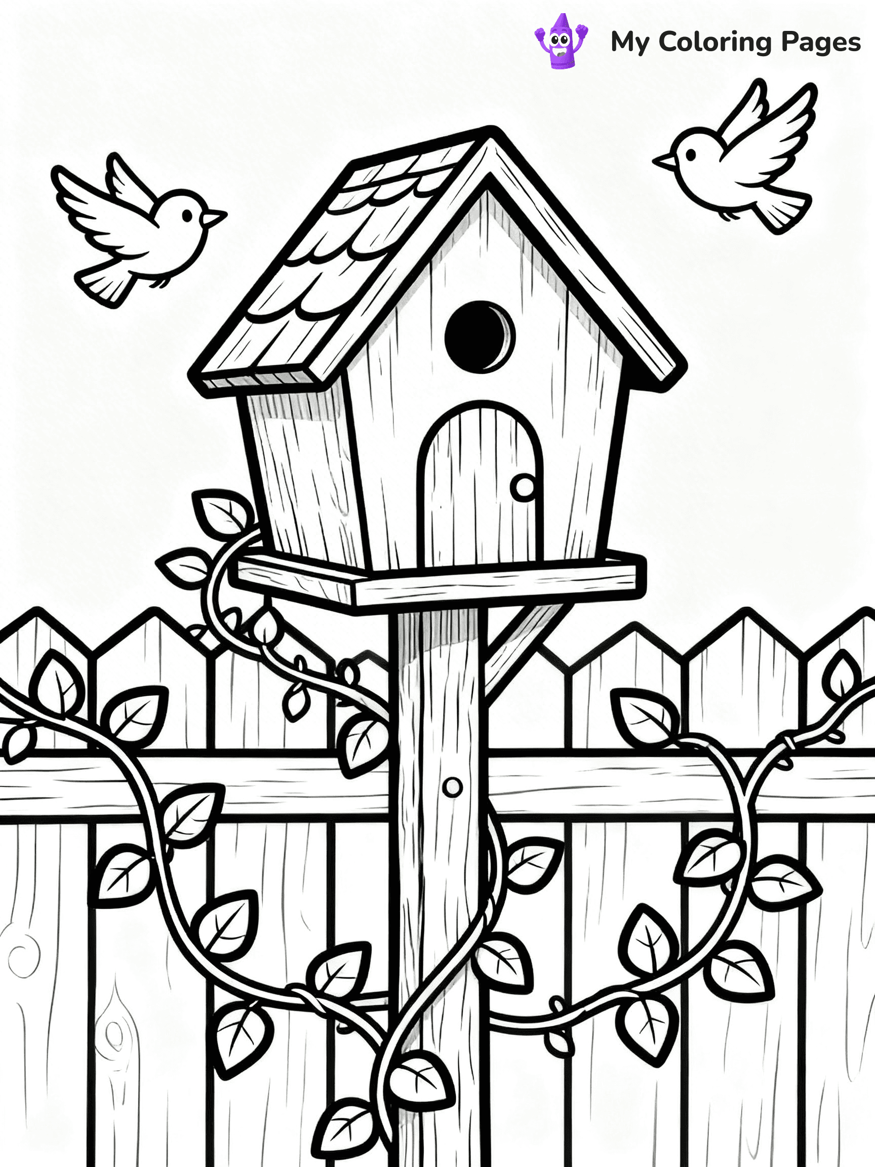 Bird House Coloring Pages - 19