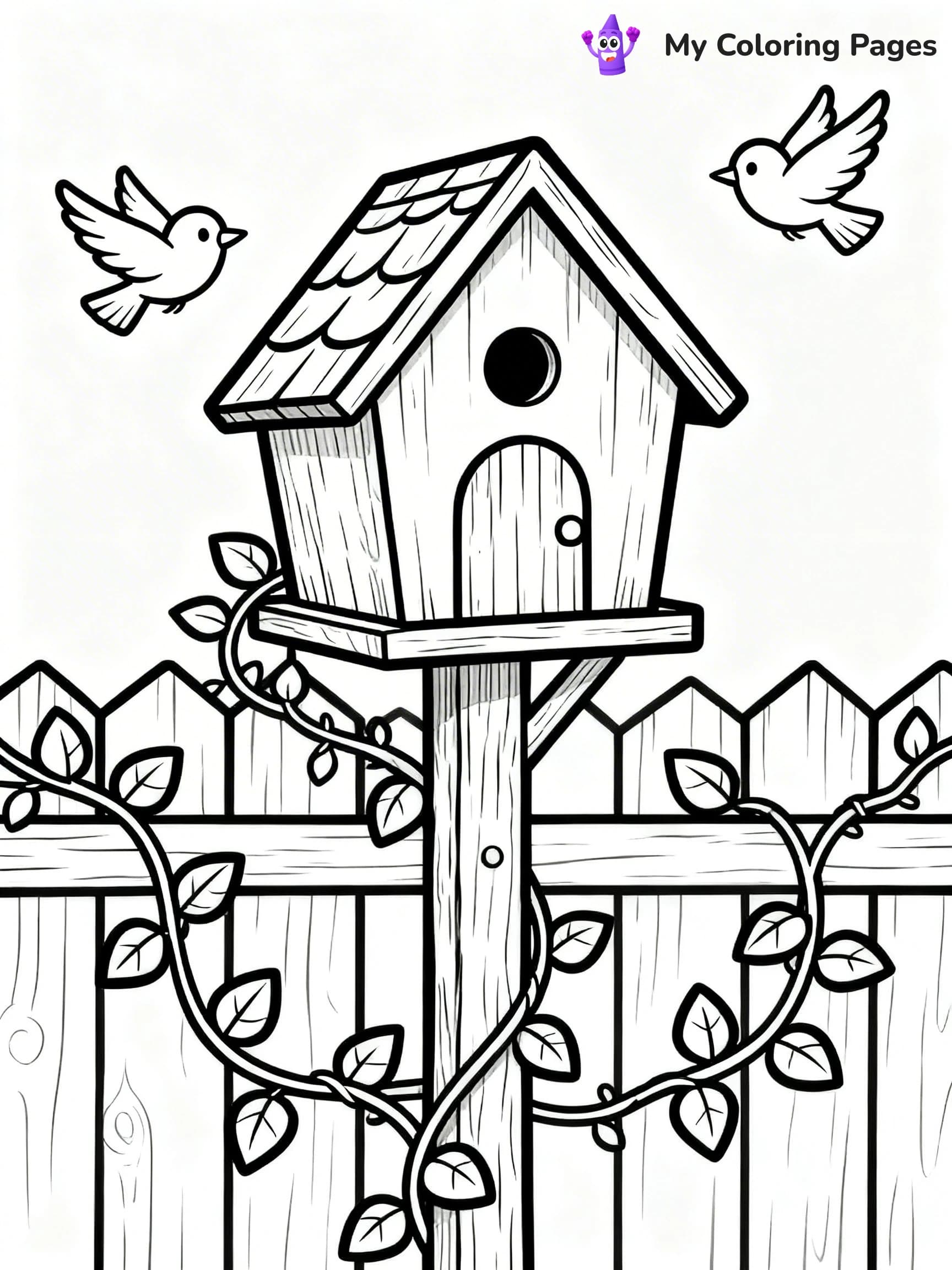 Bird House Coloring Pages - 19