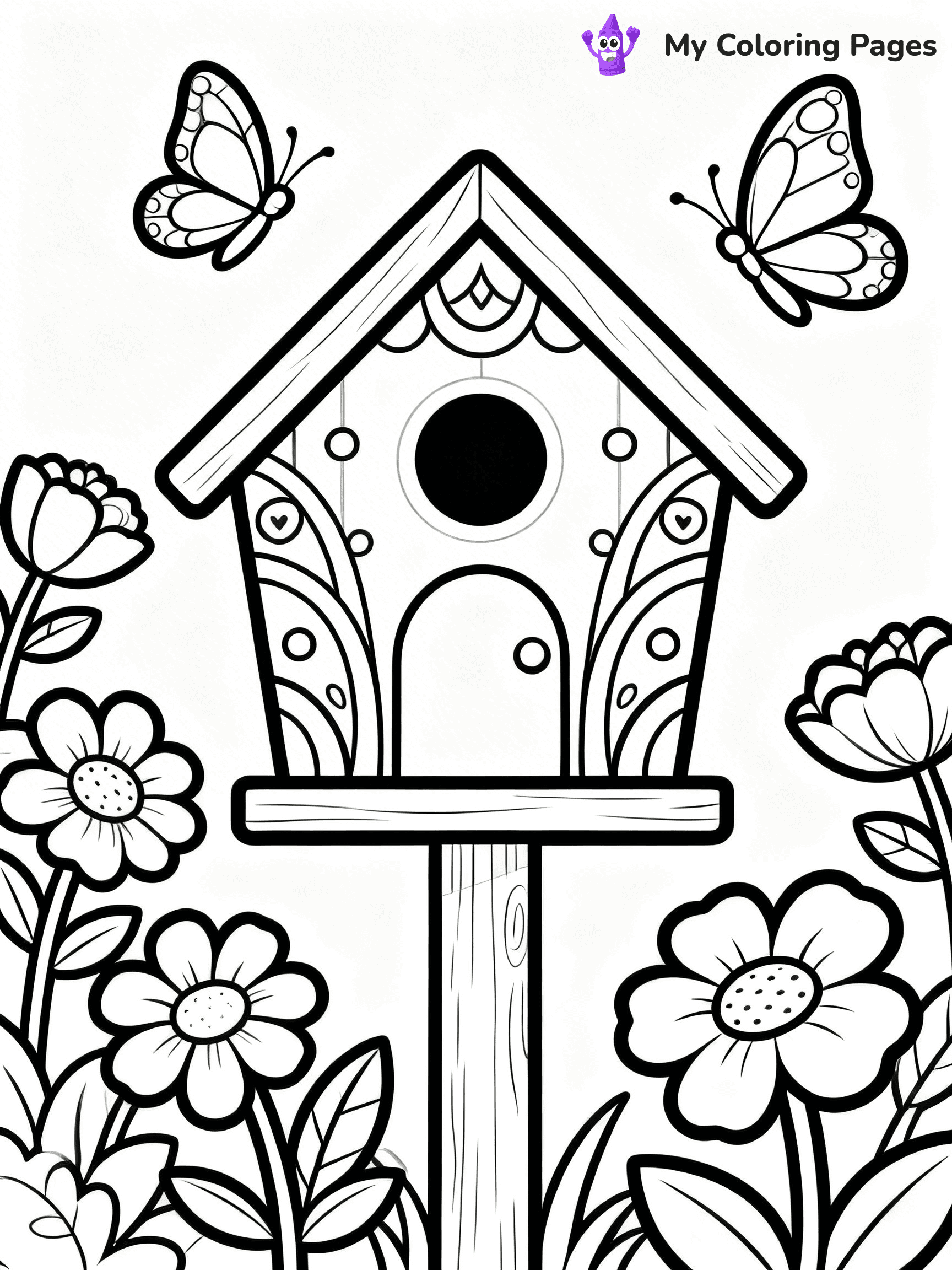 Bird House Coloring Pages - 14