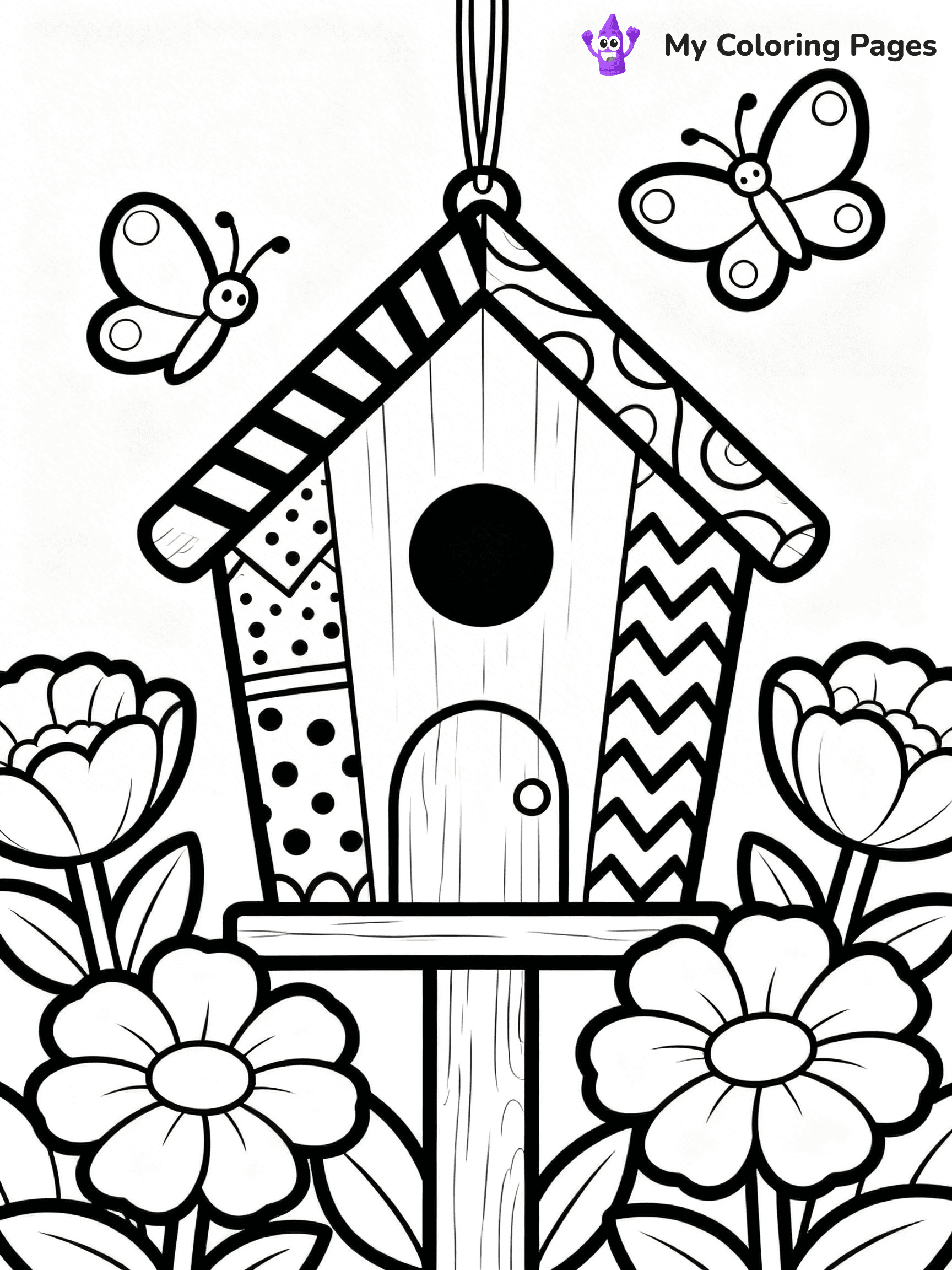 Bird House Coloring Pages - 13