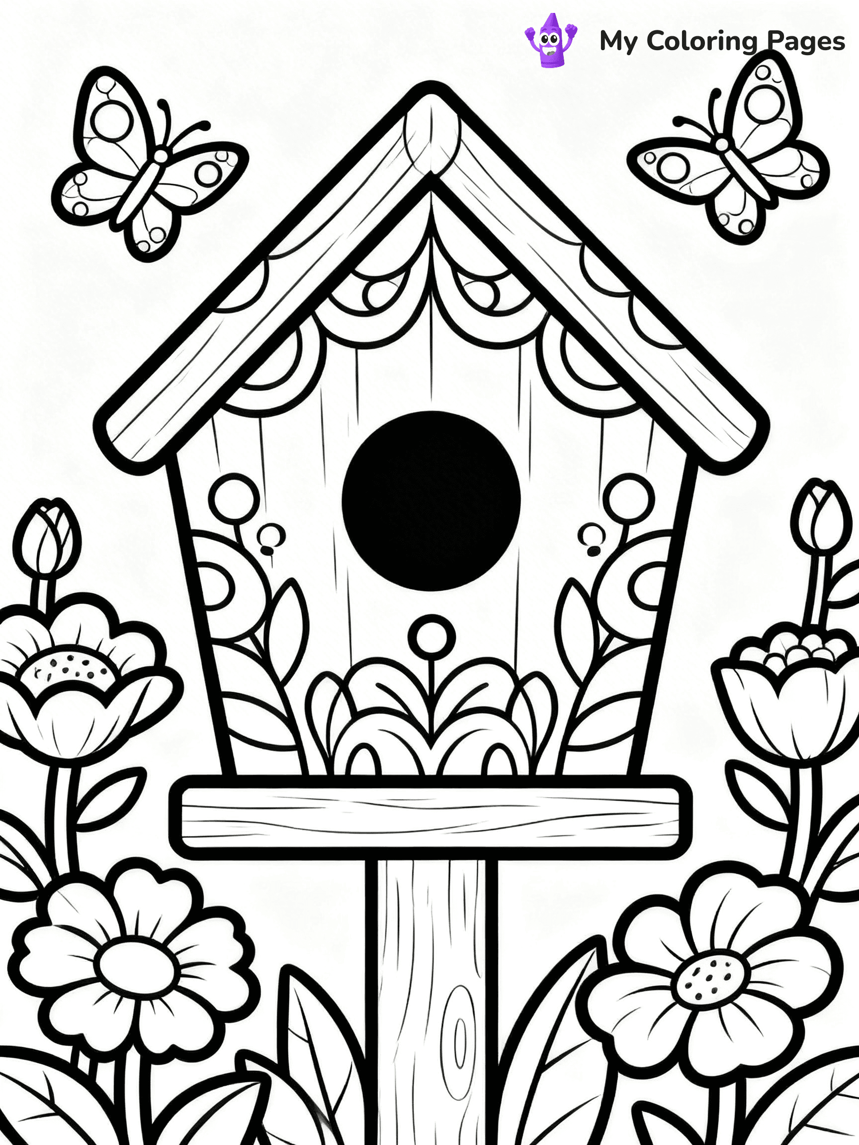 Bird House Coloring Pages - 12