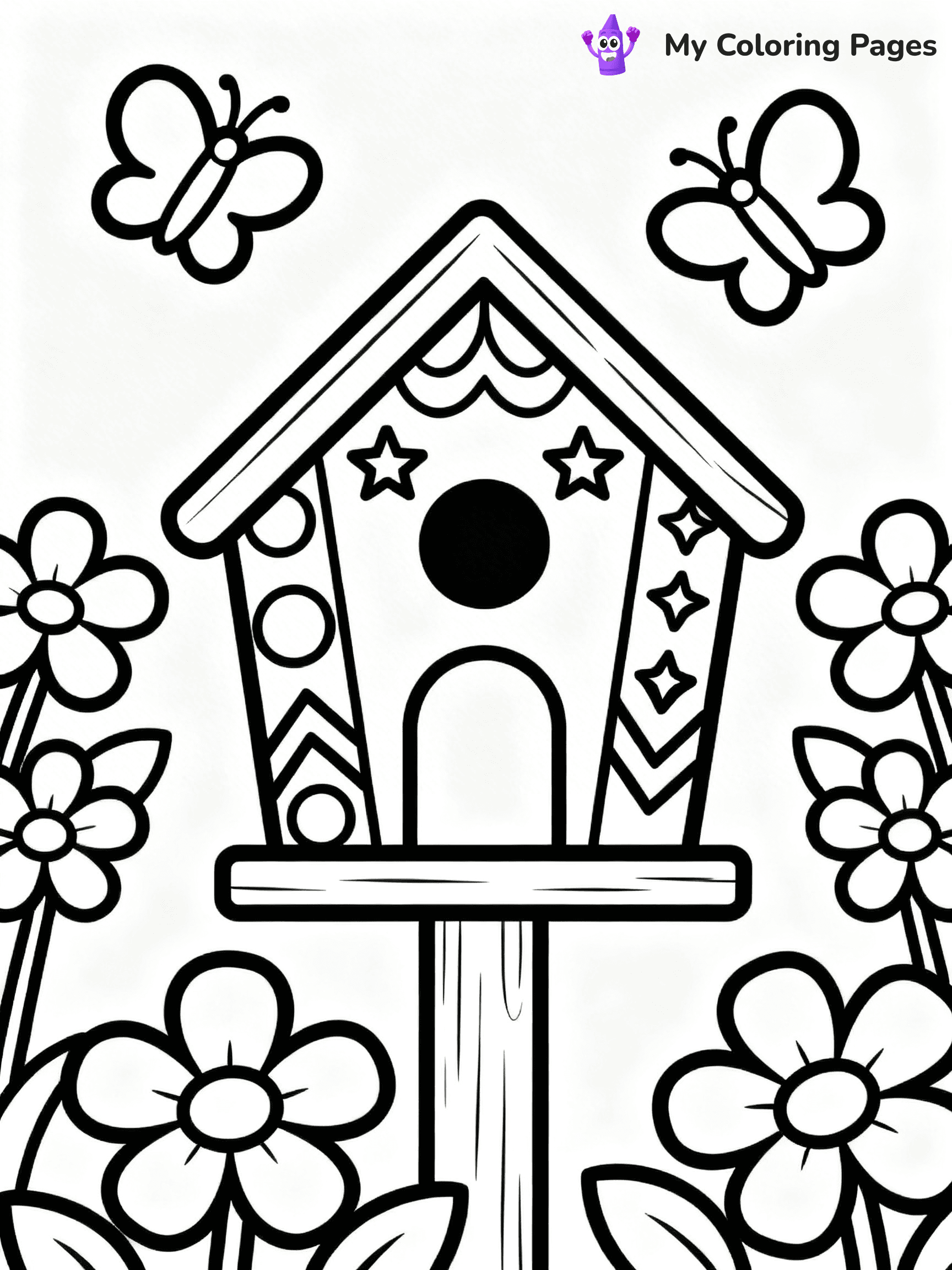 Bird House Coloring Pages - 11