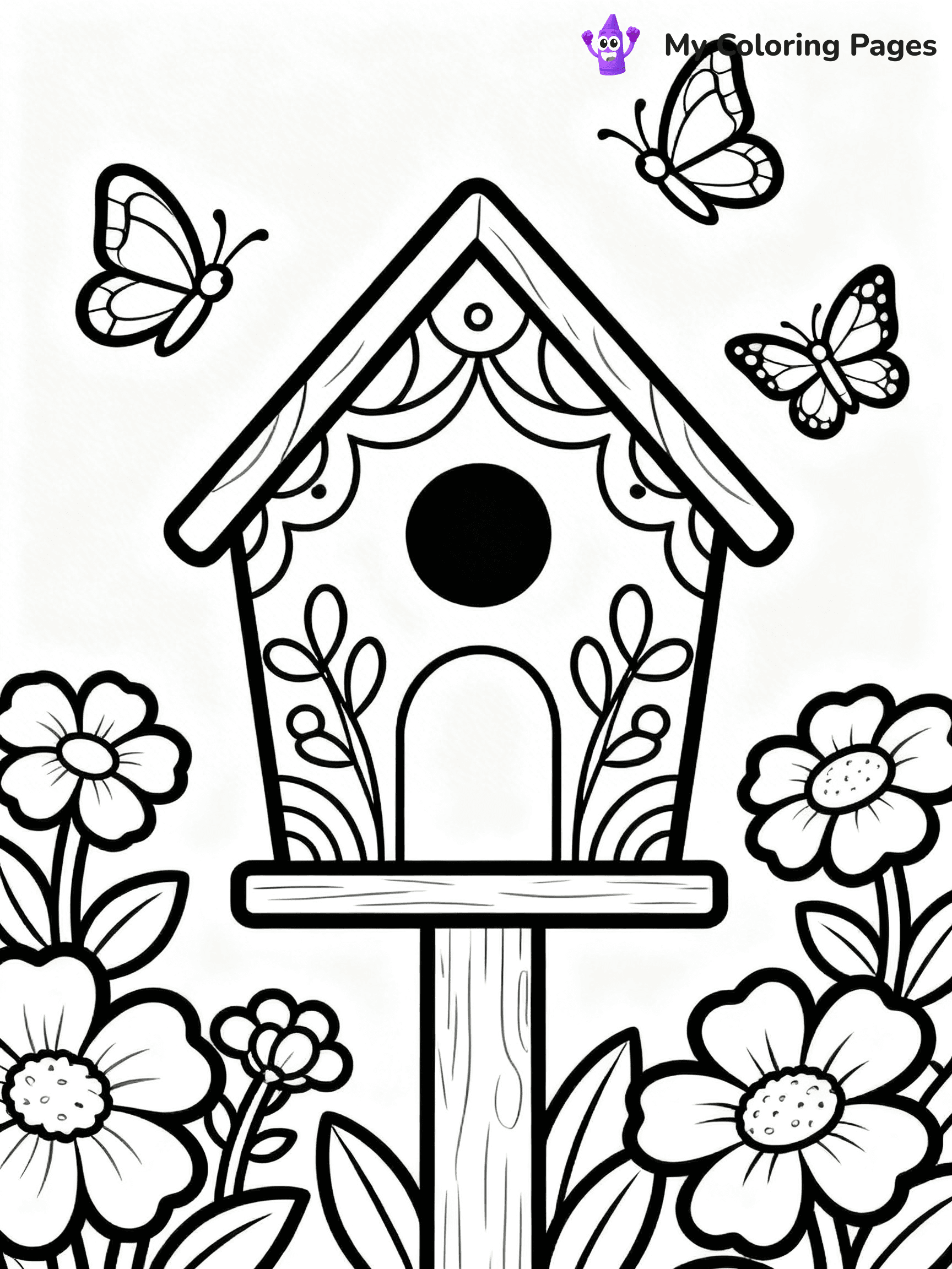 Bird House Coloring Pages - 10