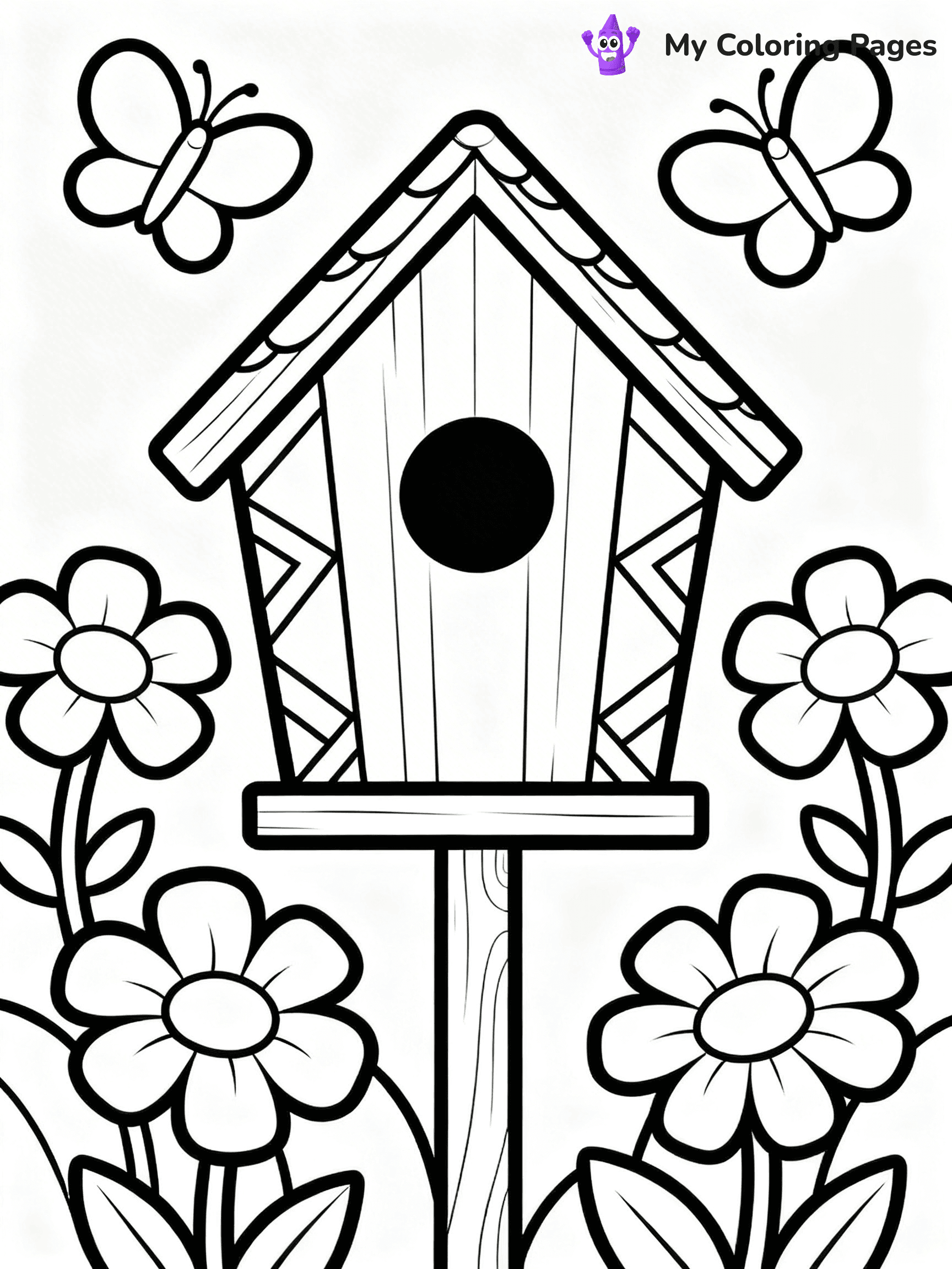 Bird House Coloring Pages - 9