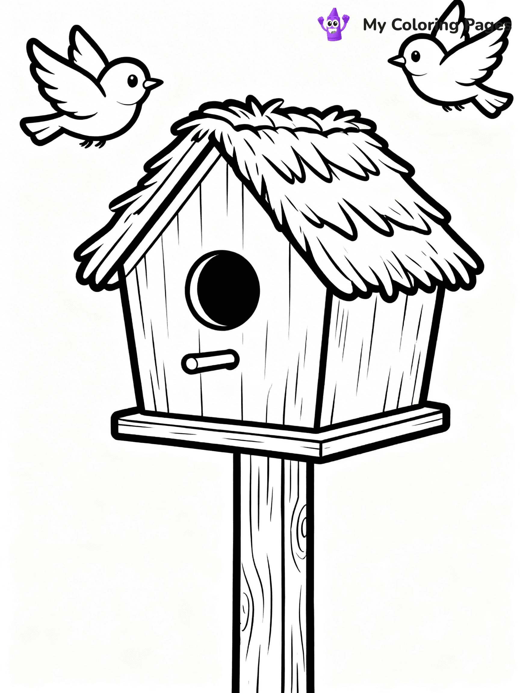 Bird House Coloring Pages - 7