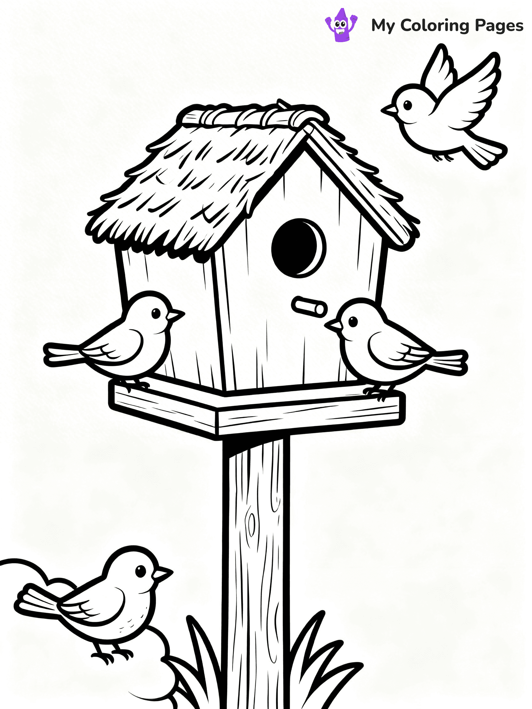 Bird House Coloring Pages - 6
