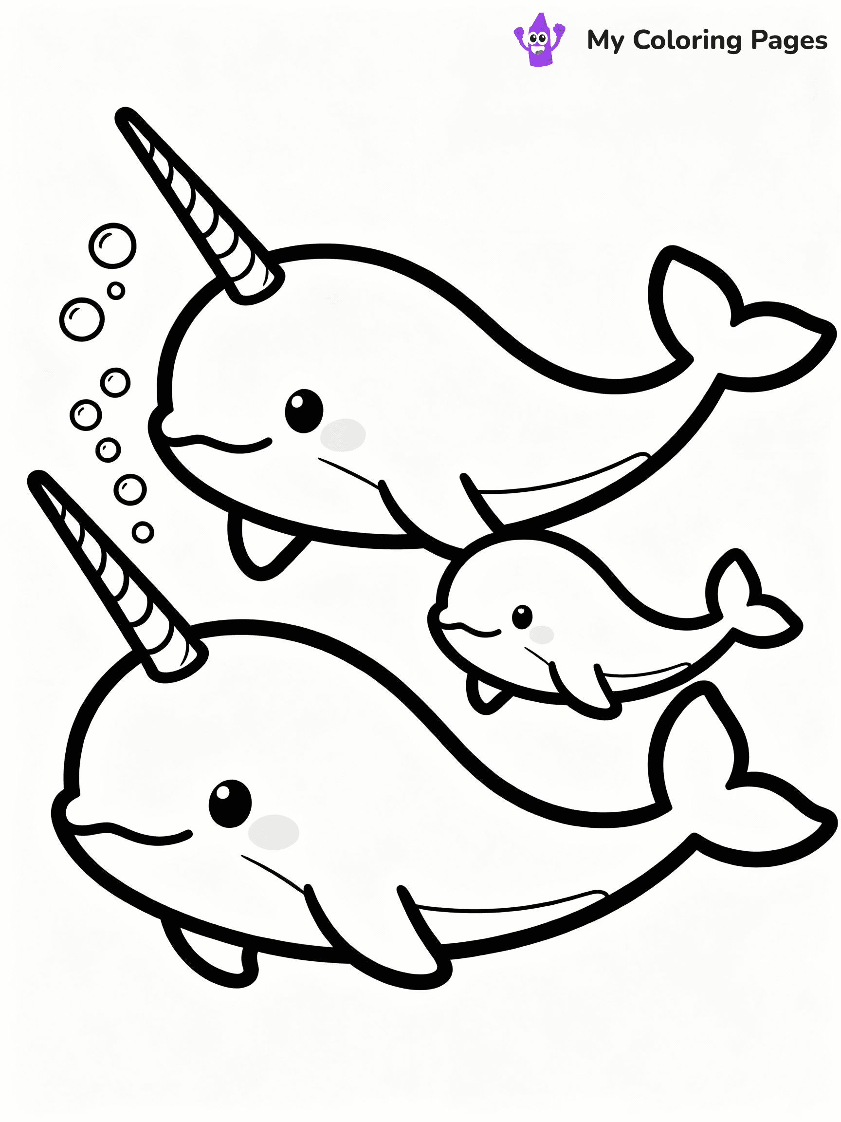 Narwhal Coloring Pages - 18