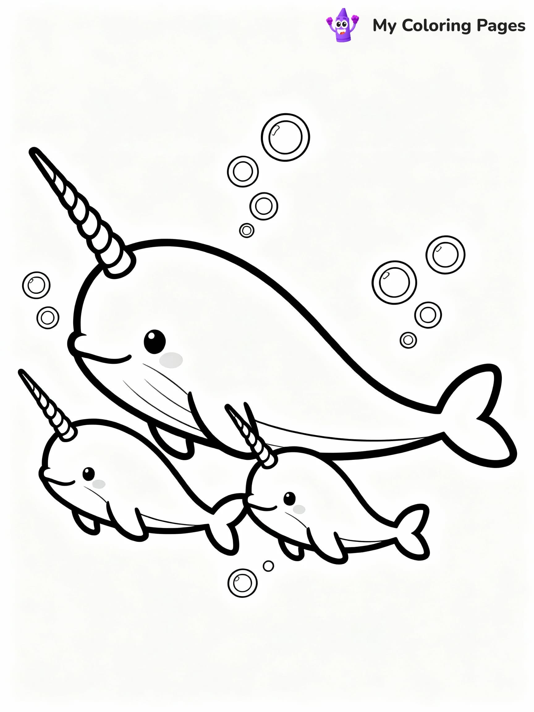 Narwhal Coloring Pages - 16