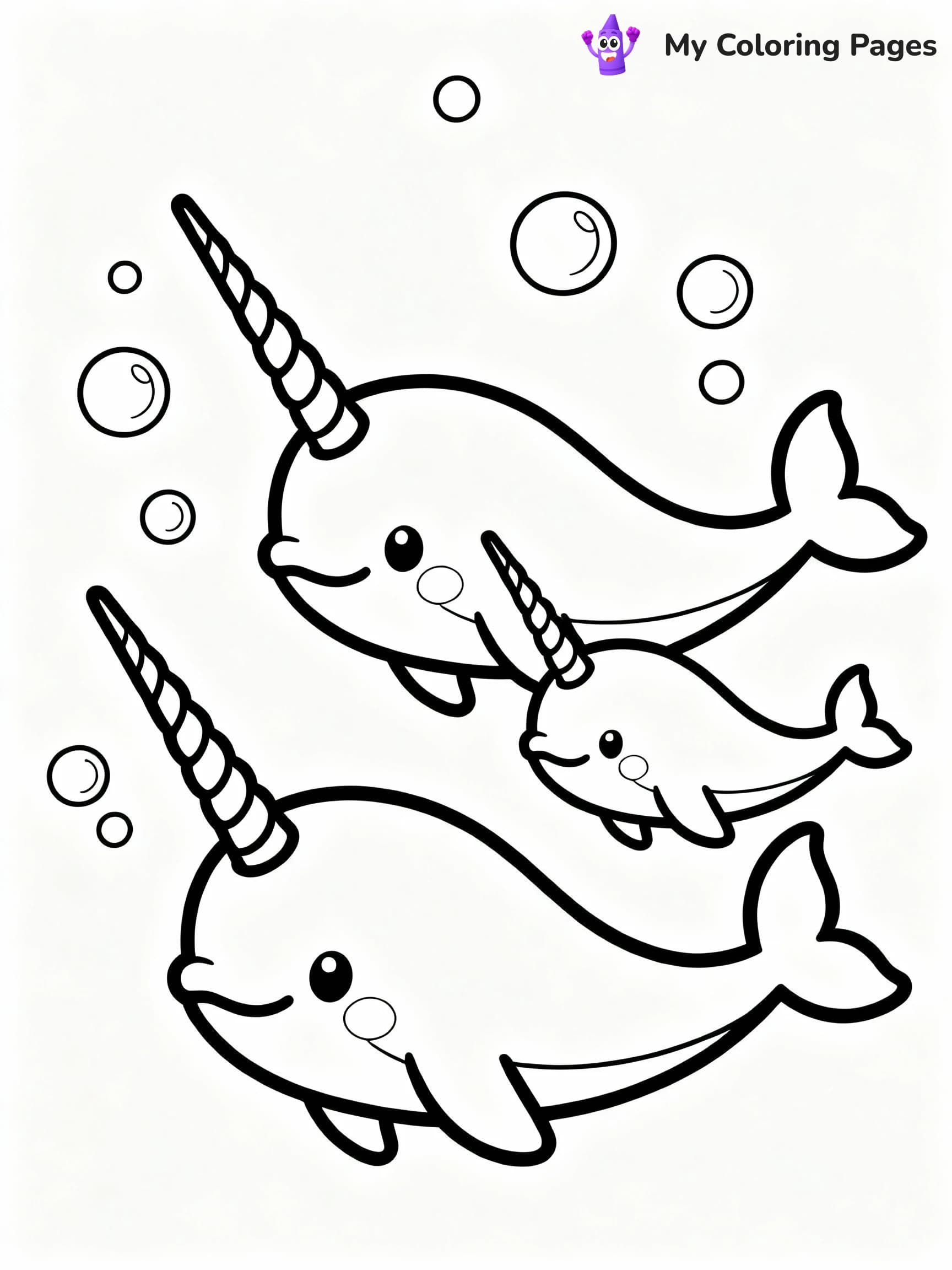 Narwhal Coloring Pages - 15