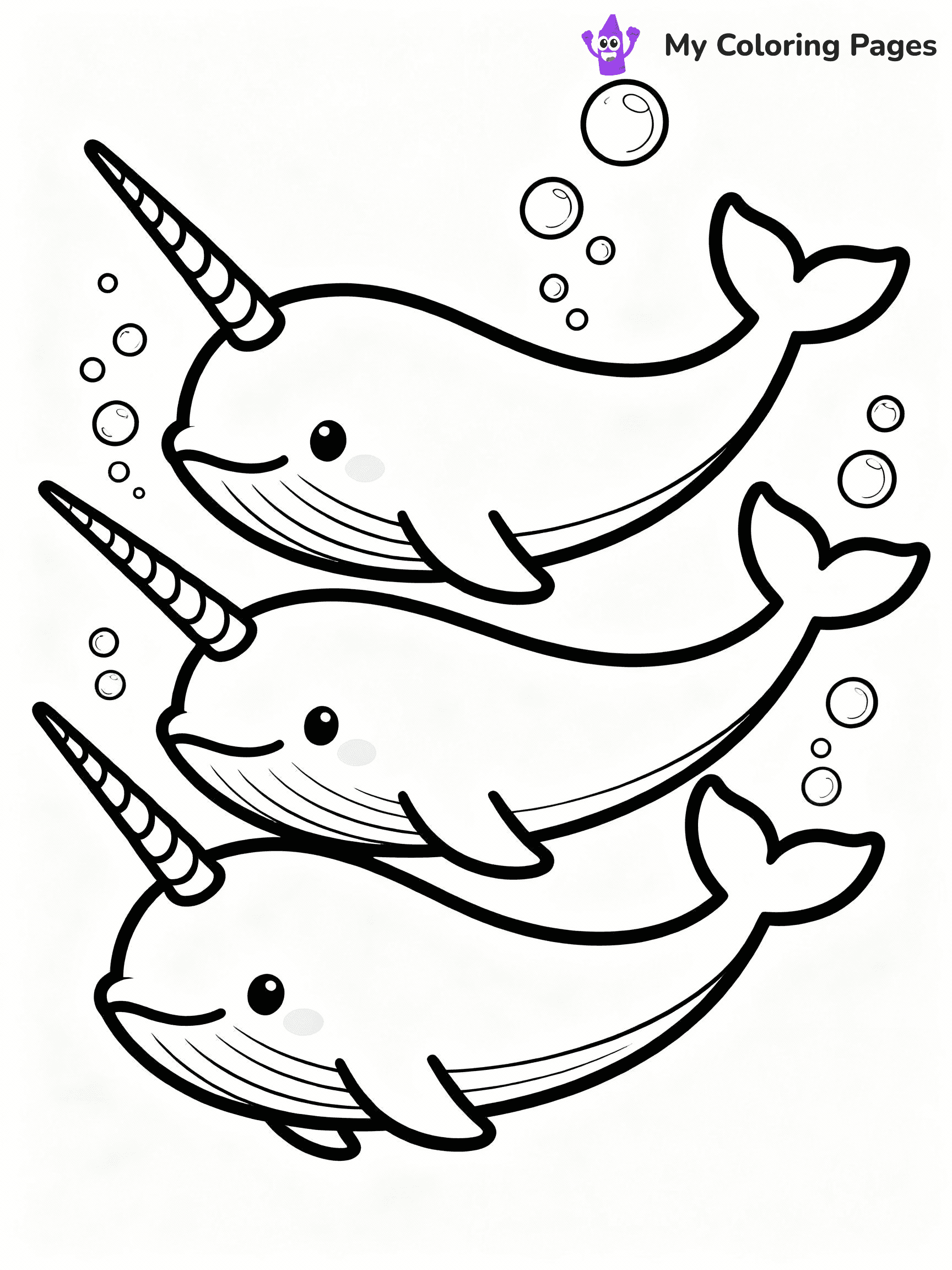 Narwhal Coloring Pages - 13