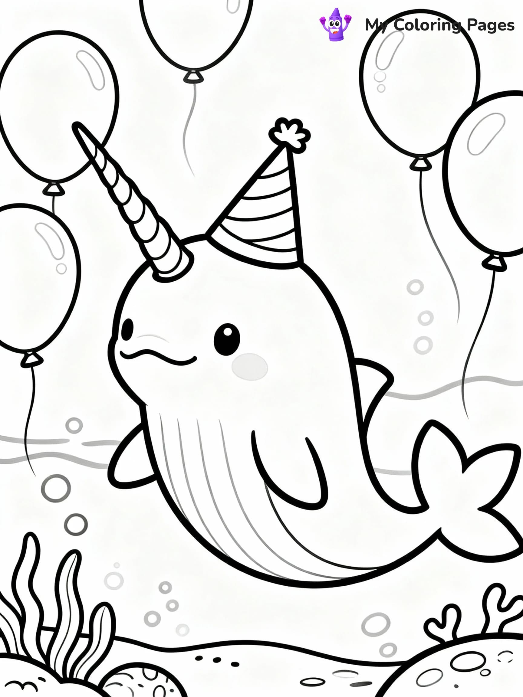 Narwhal Coloring Pages - 10
