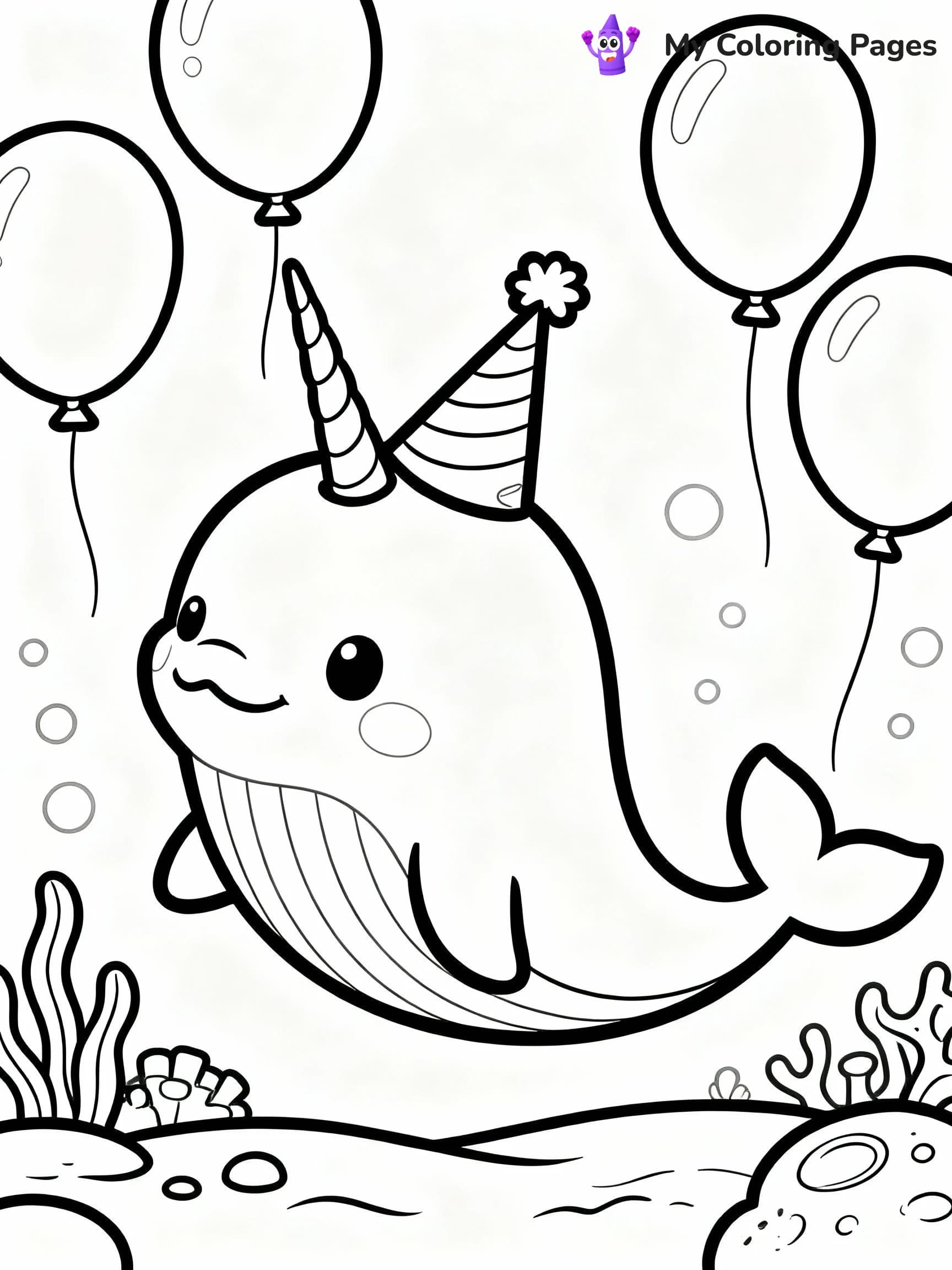 Narwhal Coloring Pages - 7