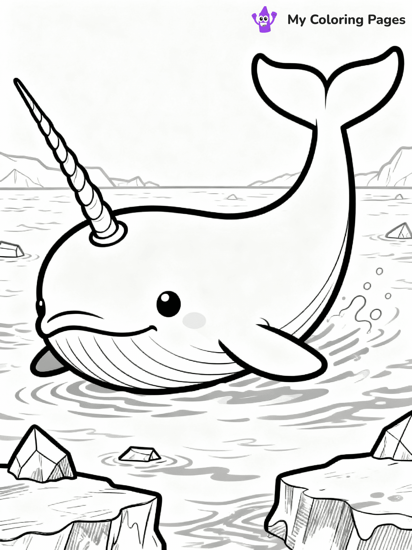 Narwhal Coloring Pages - 5