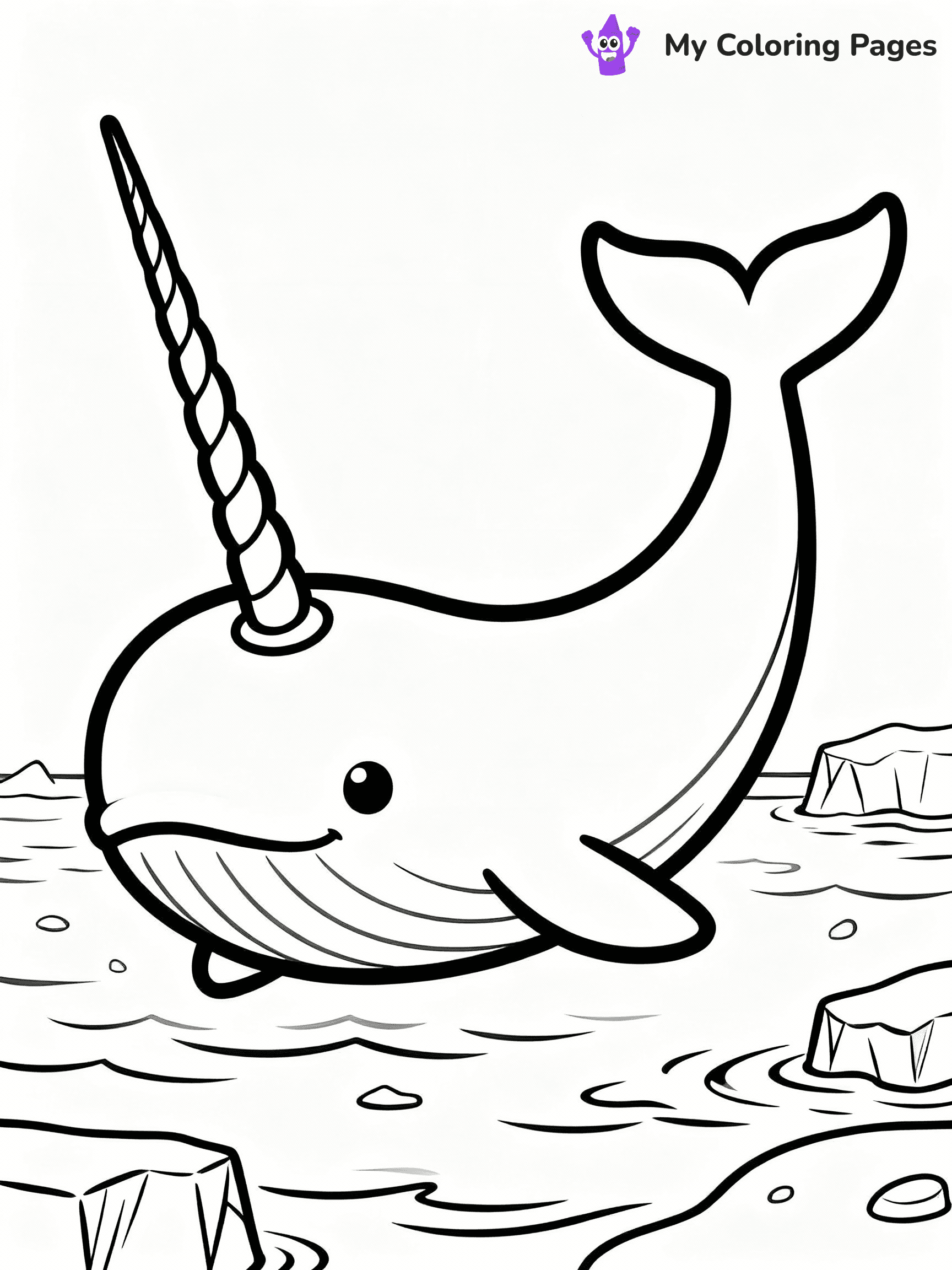 Narwhal Coloring Pages - 4