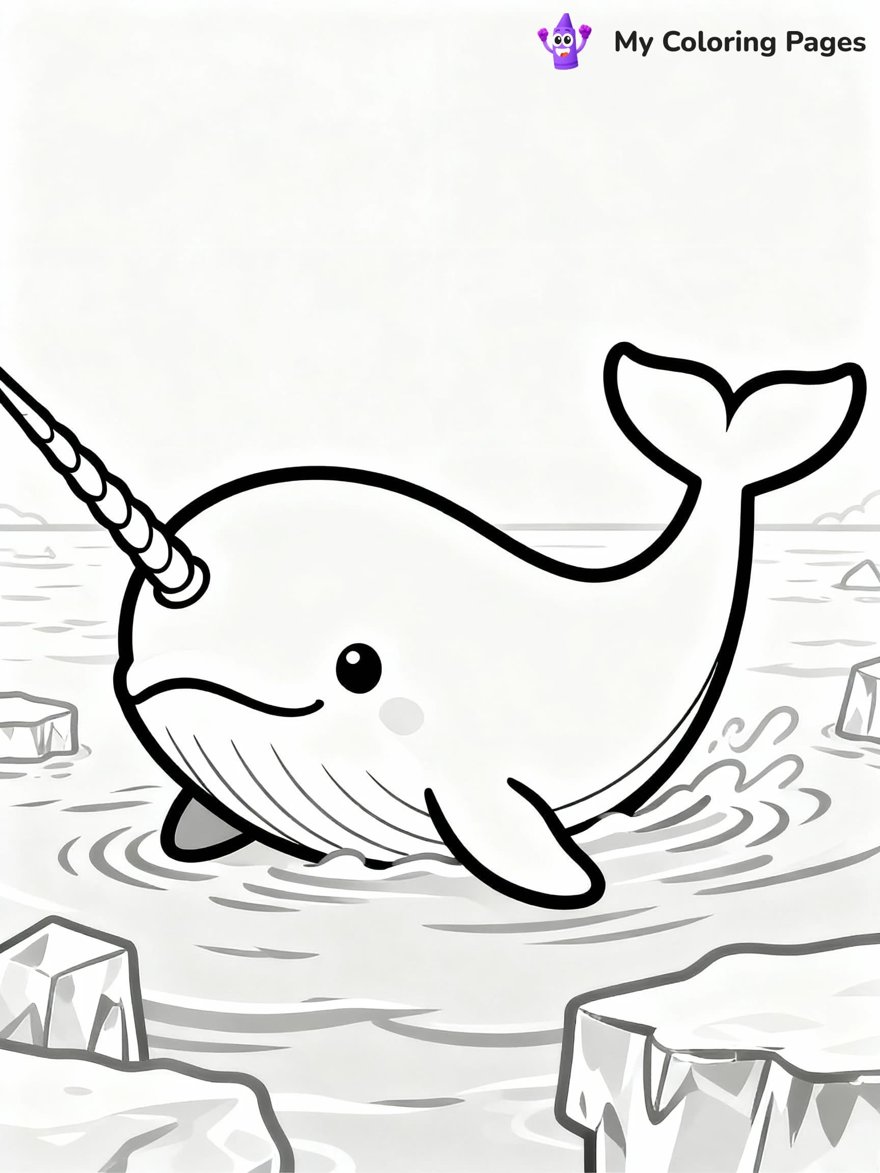 Narwhal Coloring Pages - 3
