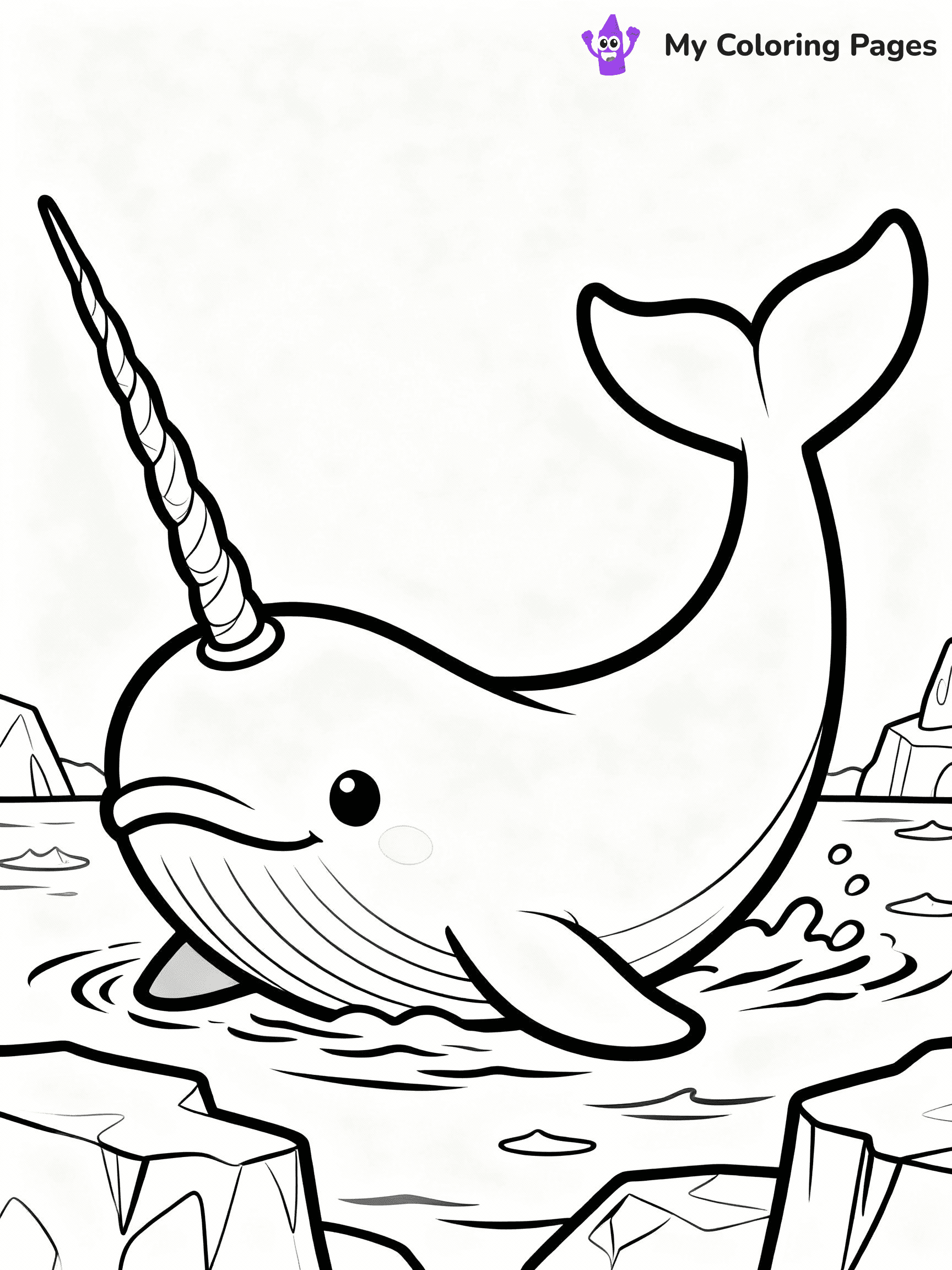 Narwhal Coloring Pages - 2