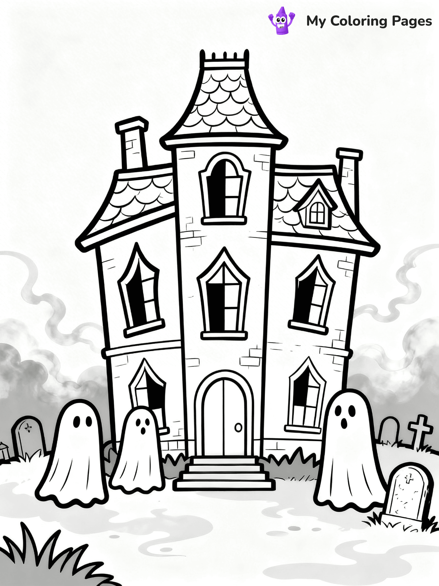 Haunted Mansion Coloring Pages - 33