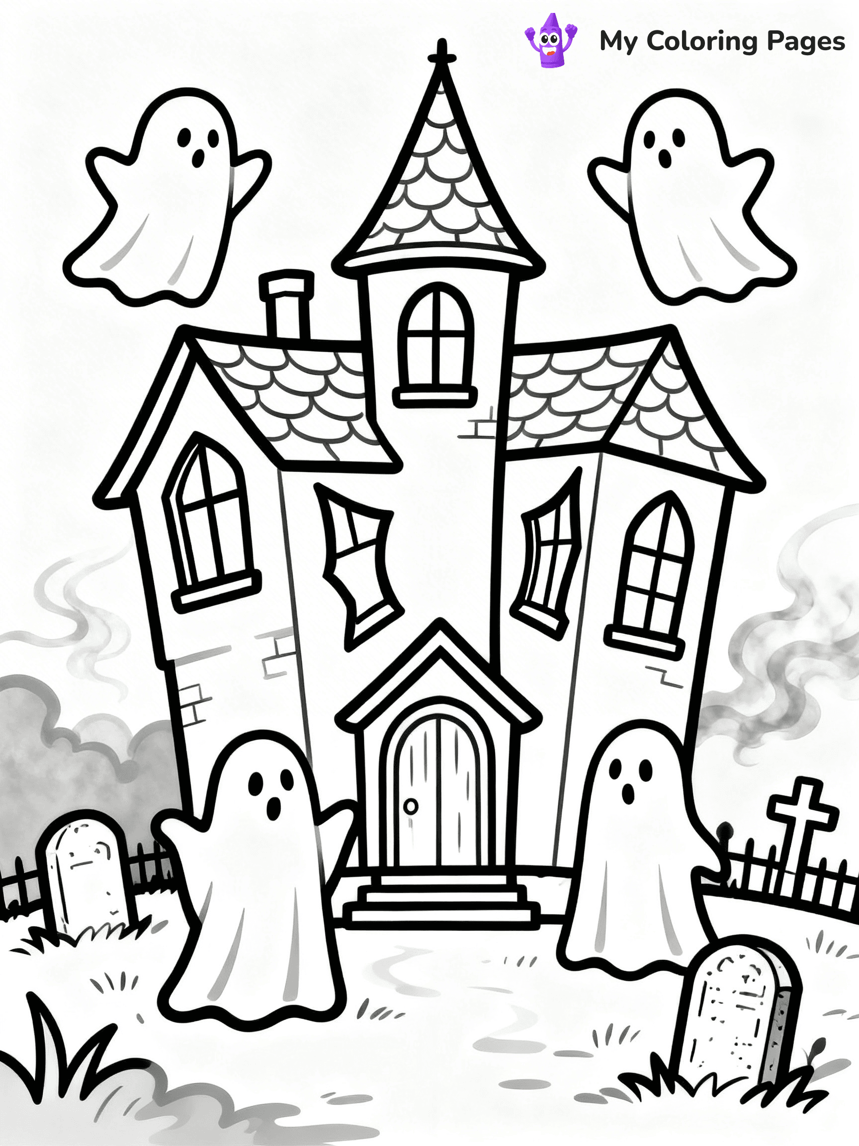 Haunted Mansion Coloring Pages - 32