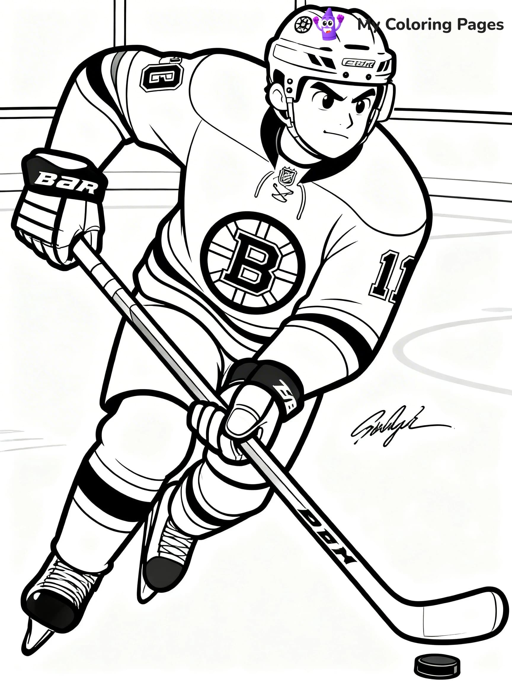 Bruins Coloring Pages - 2