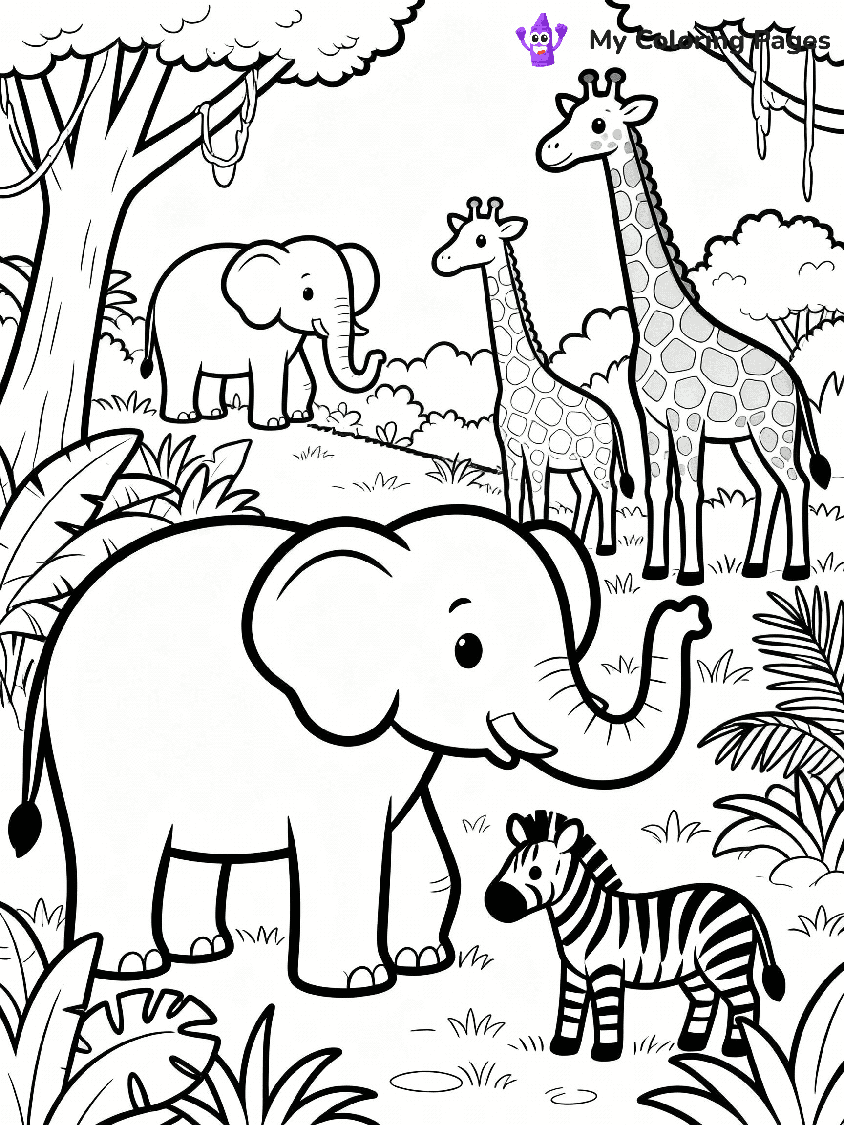 Jungle Coloring Pages - 4