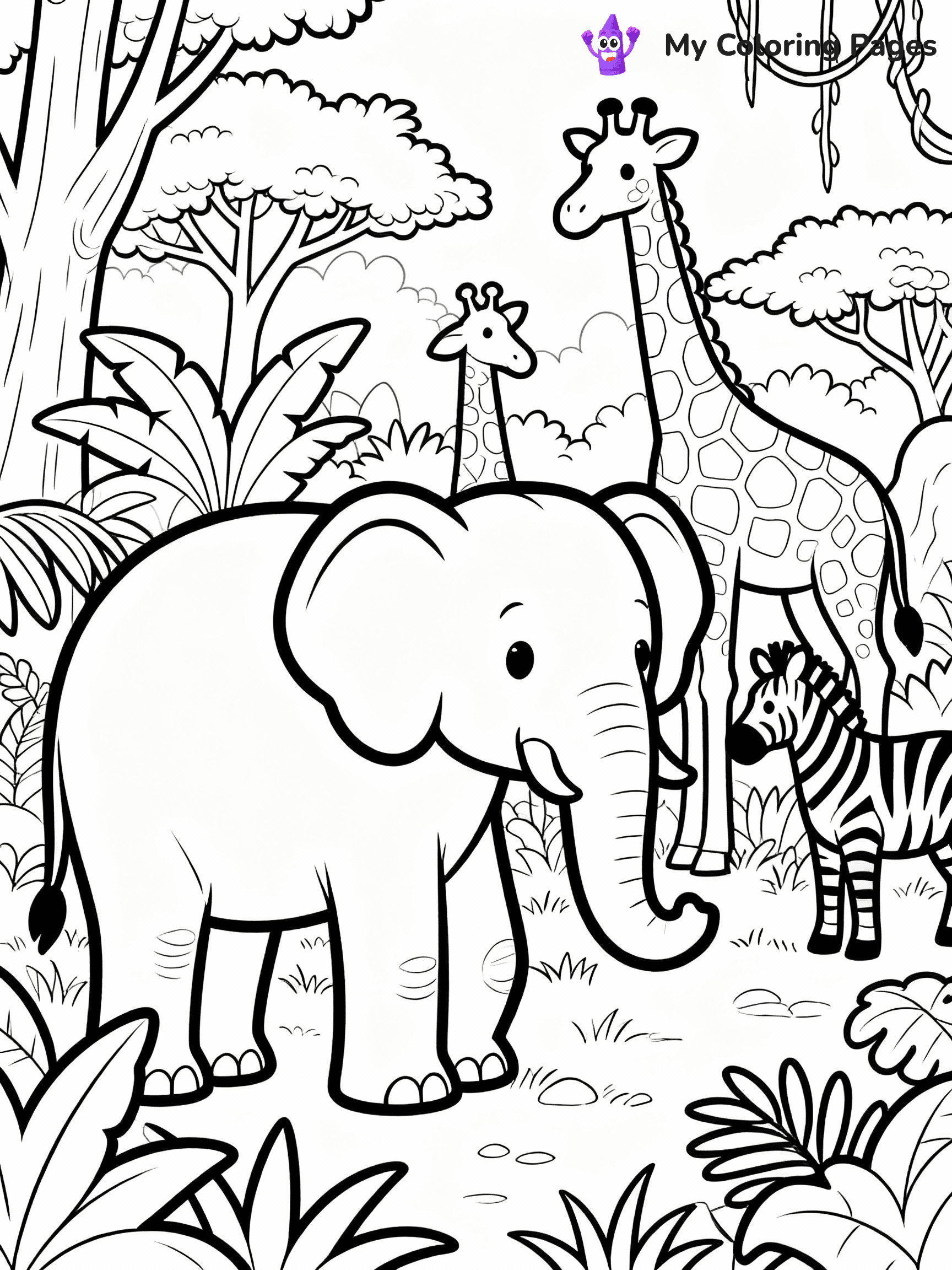 Jungle Coloring Pages - 3