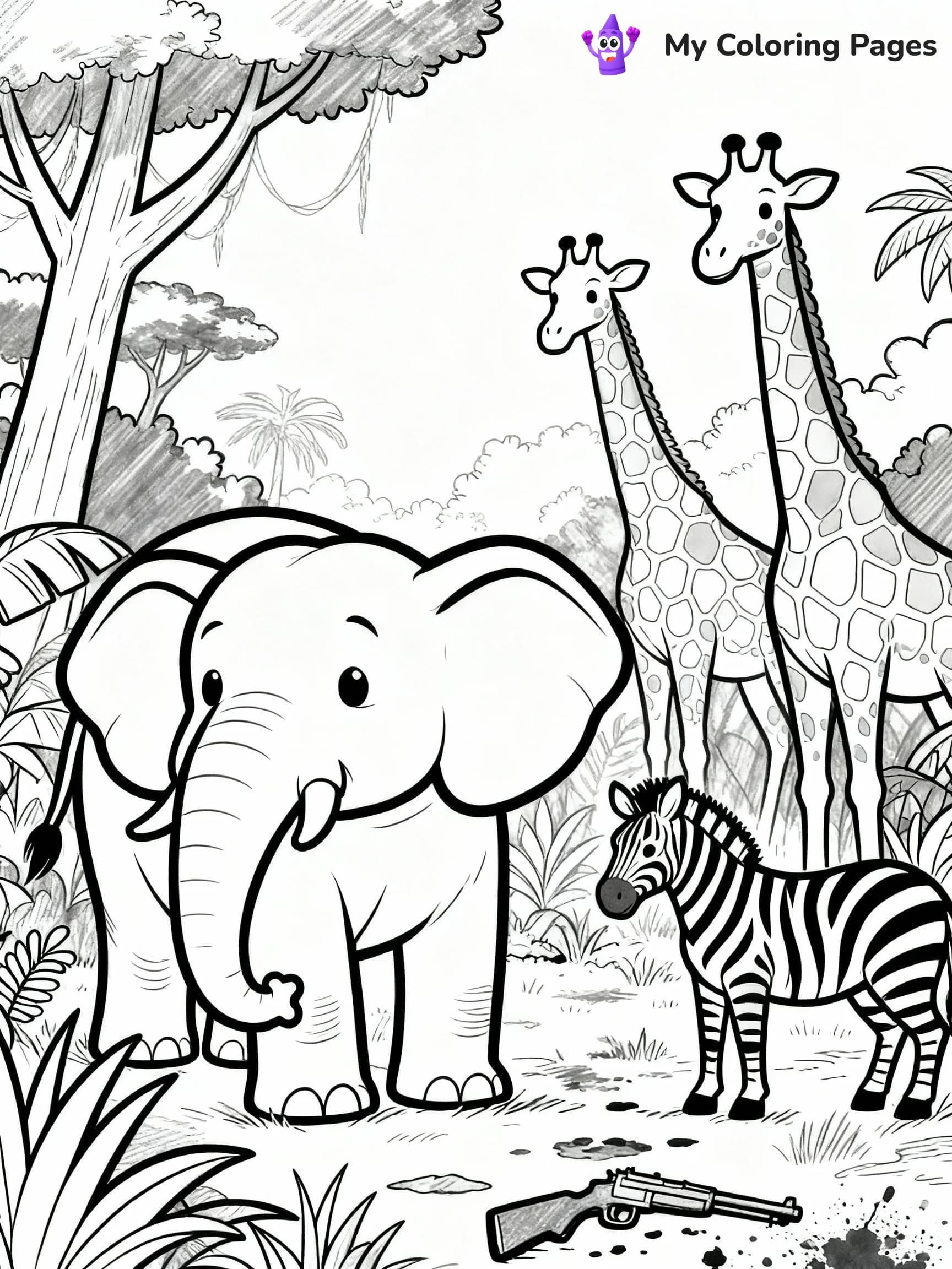 Jungle Coloring Pages - 2