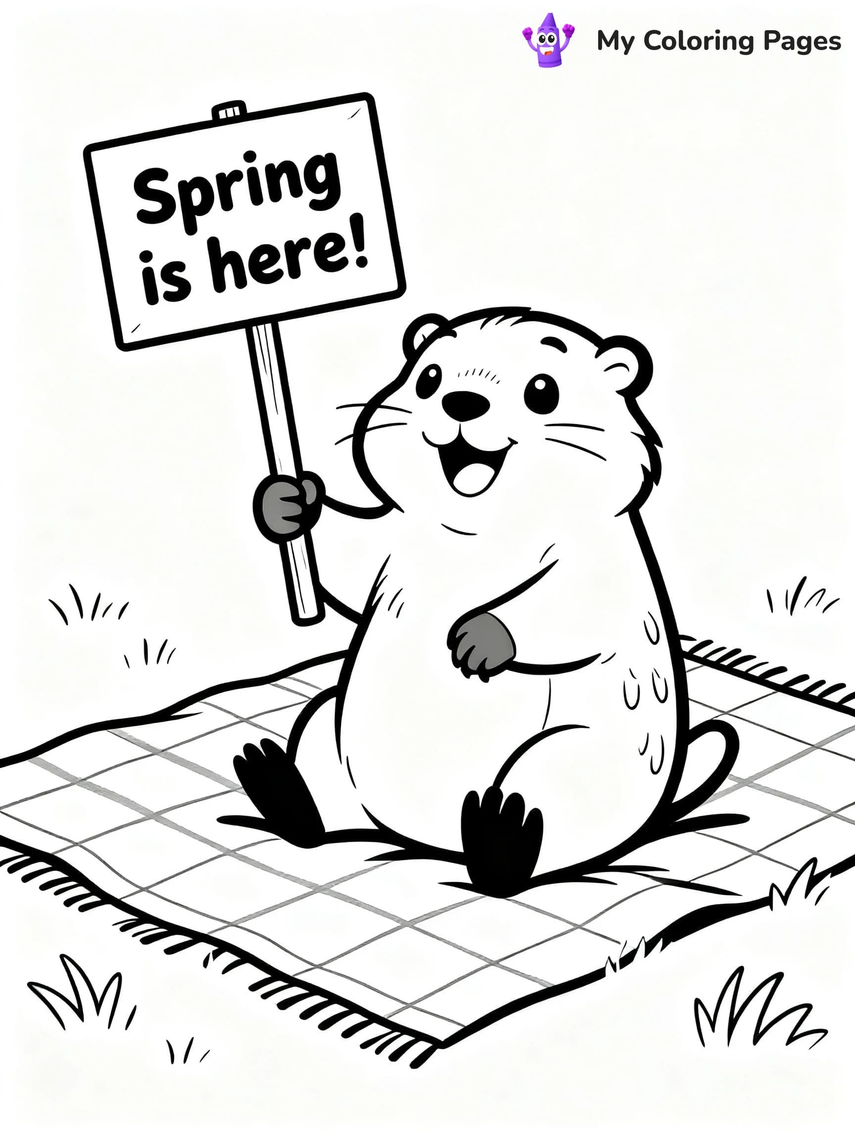 Groundhogs Day Coloring Pages - 17