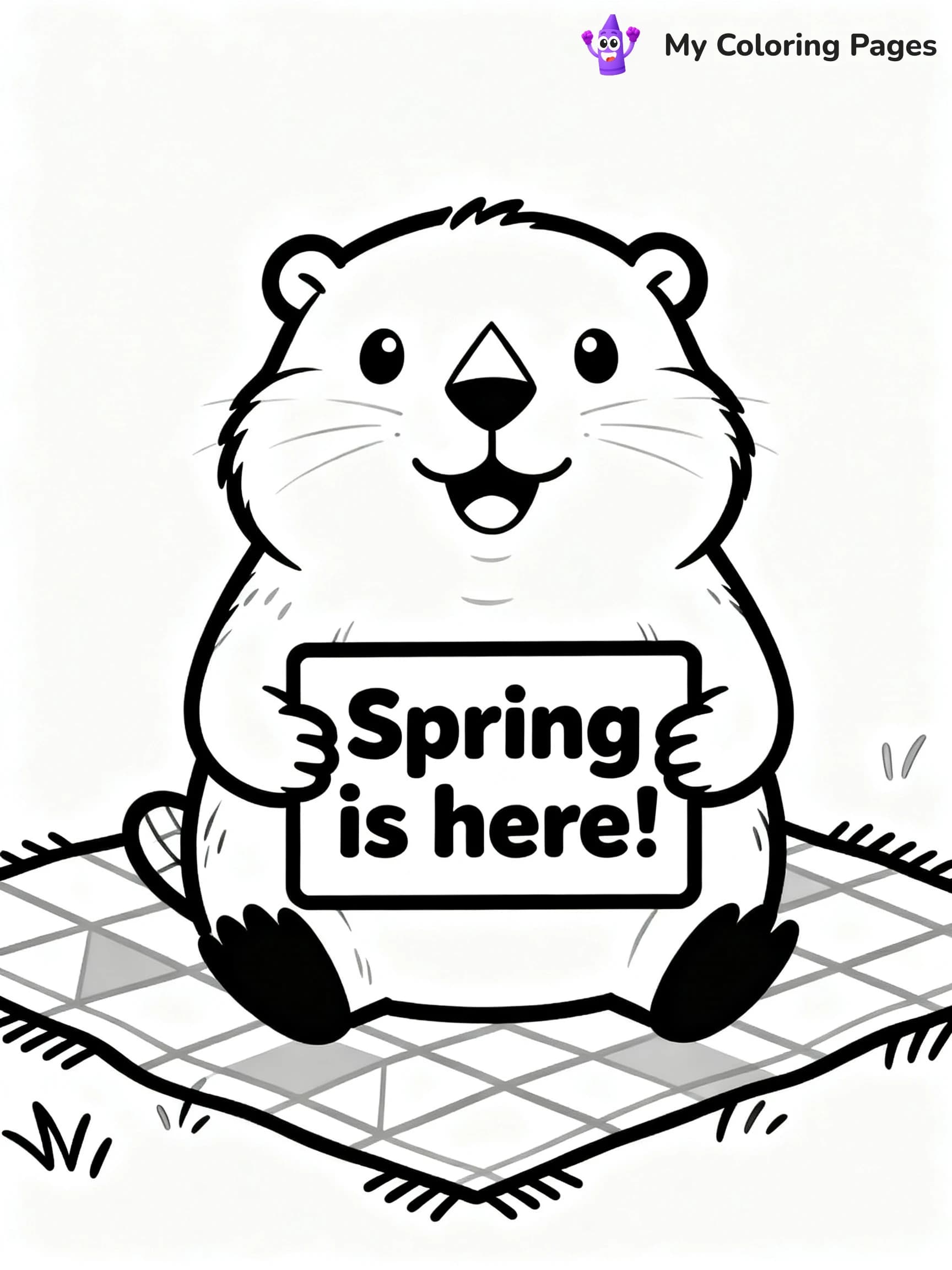 Groundhogs Day Coloring Pages - 15