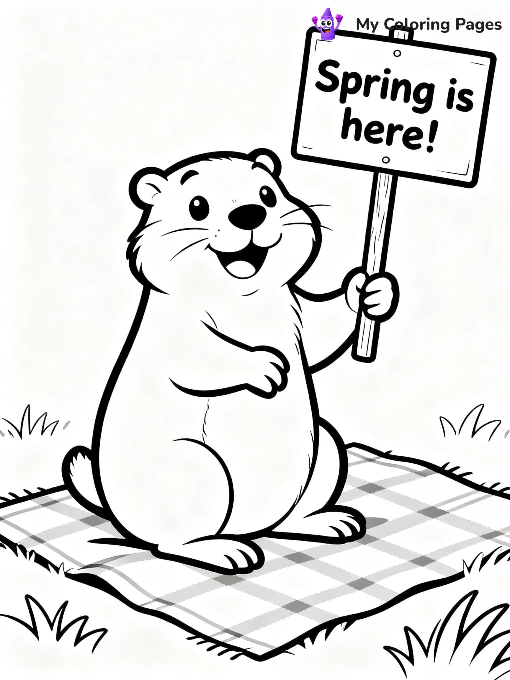 Groundhogs Day Coloring Pages - 14