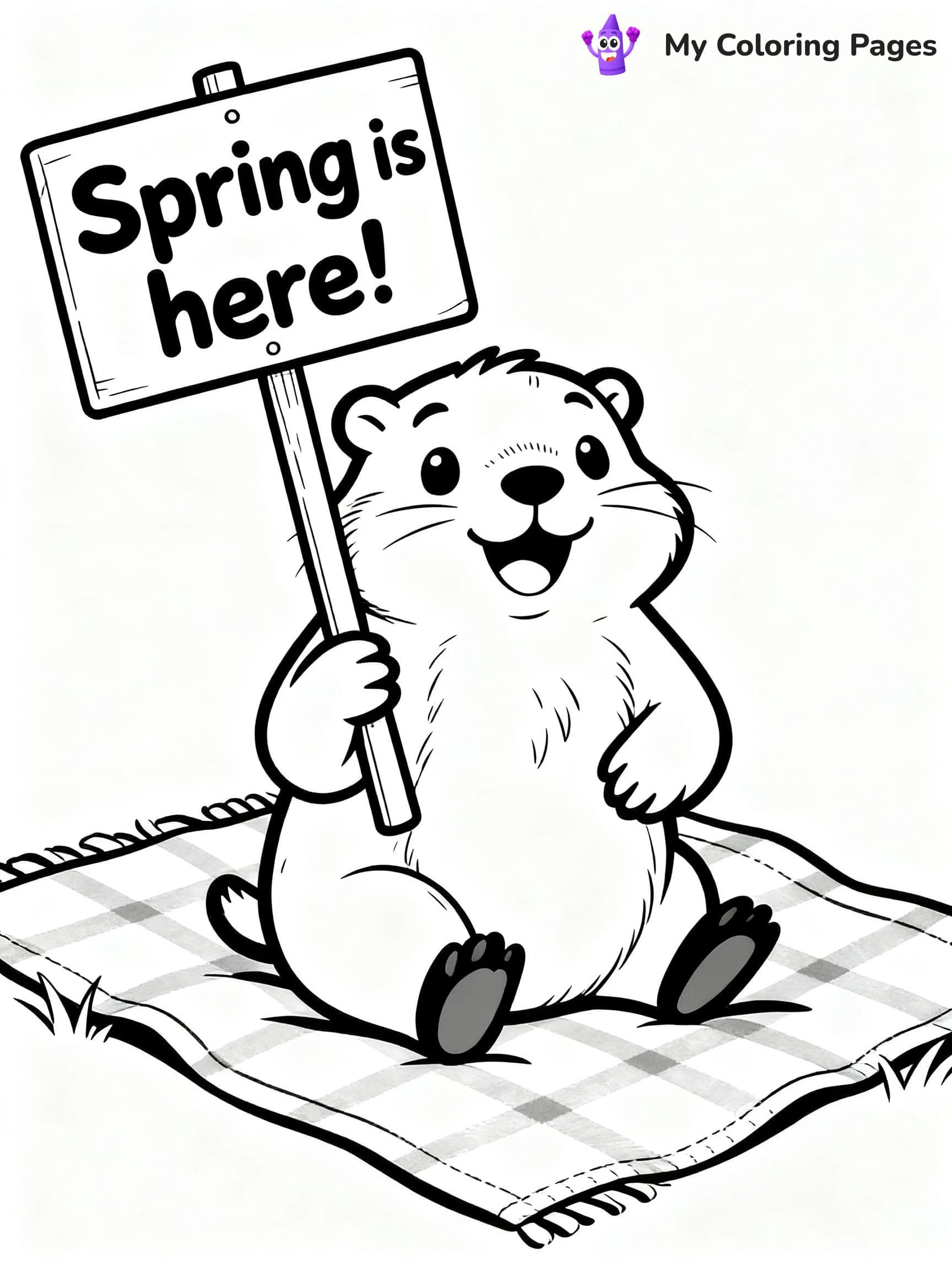 Groundhogs Day Coloring Pages - 13