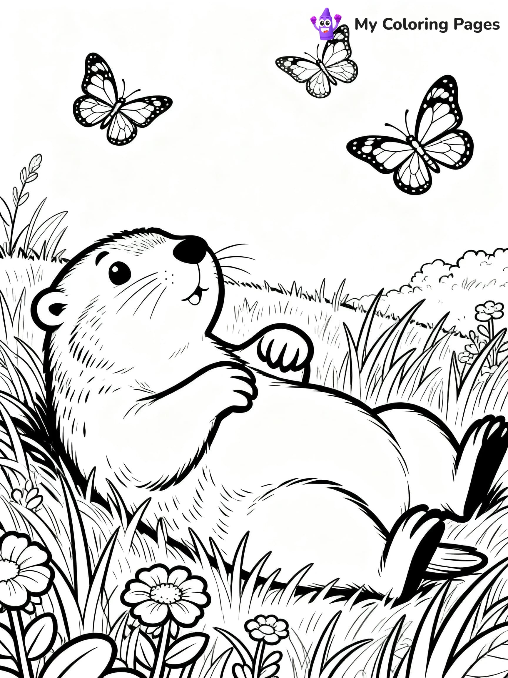 Groundhogs Day Coloring Pages - 9