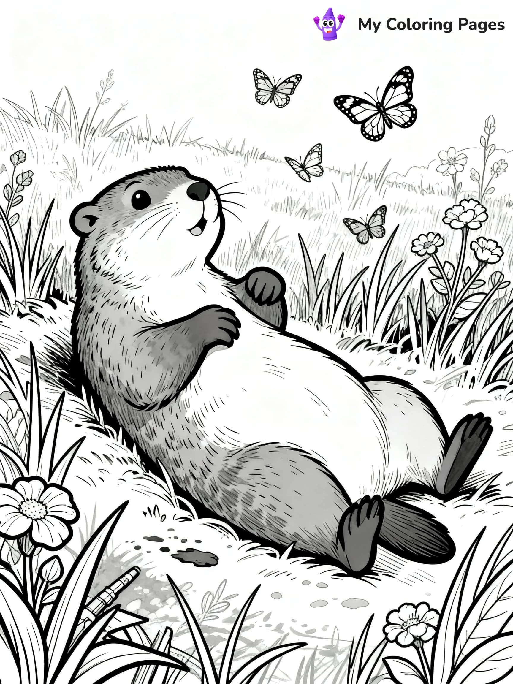 Groundhogs Day Coloring Pages - 8