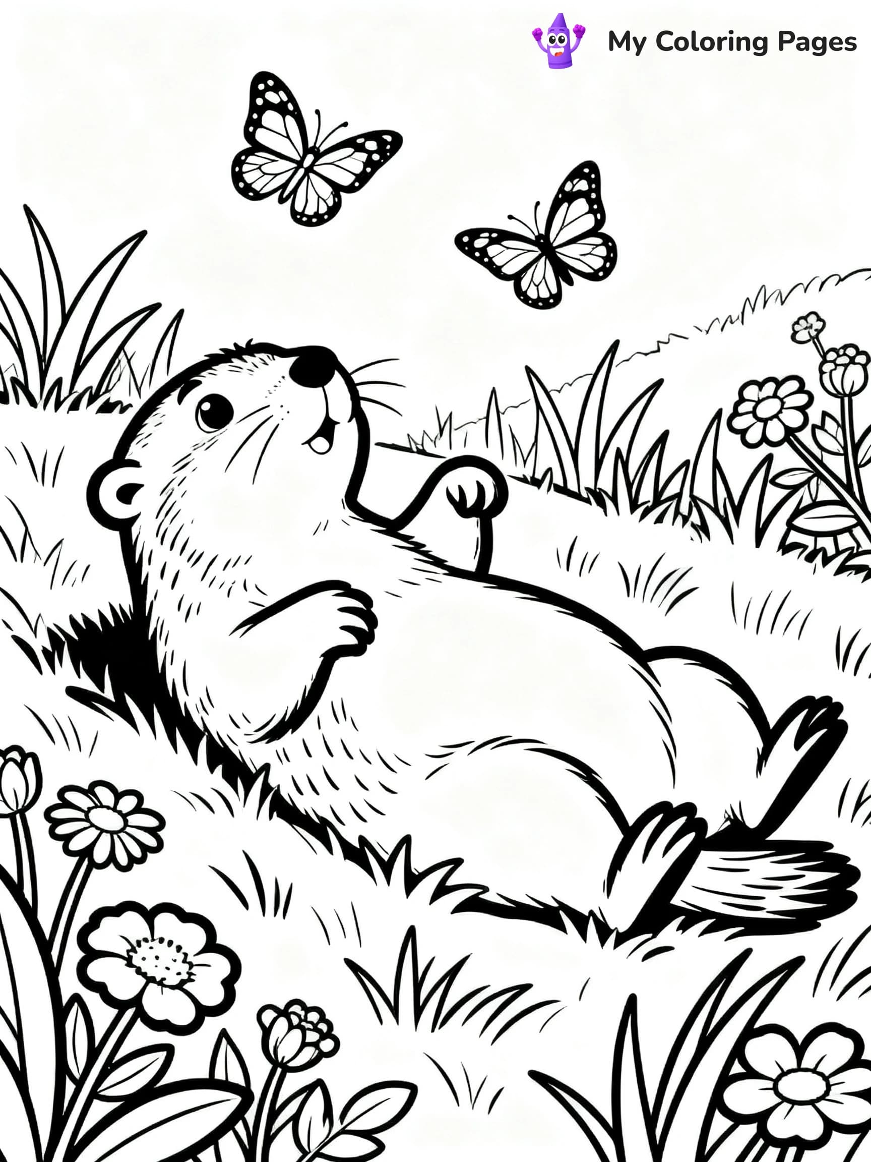 Groundhogs Day Coloring Pages - 7