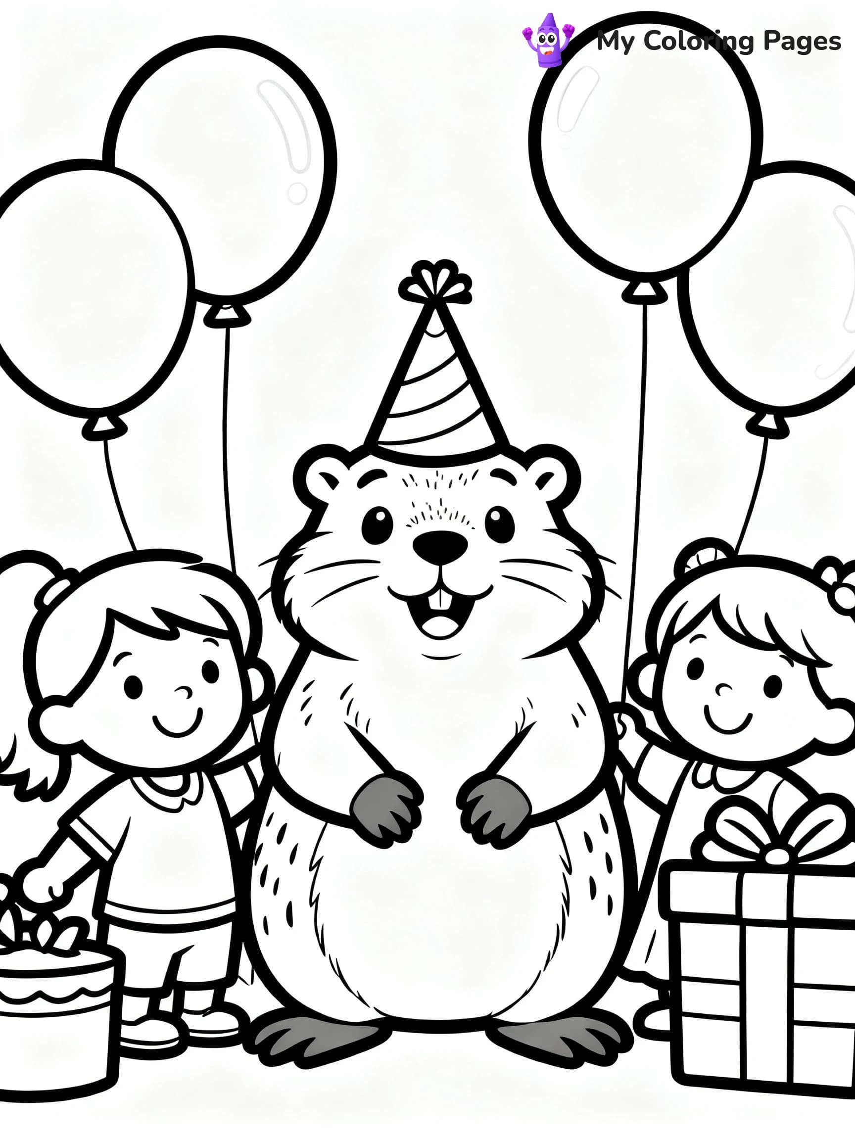 Groundhogs Day Coloring Pages - 2