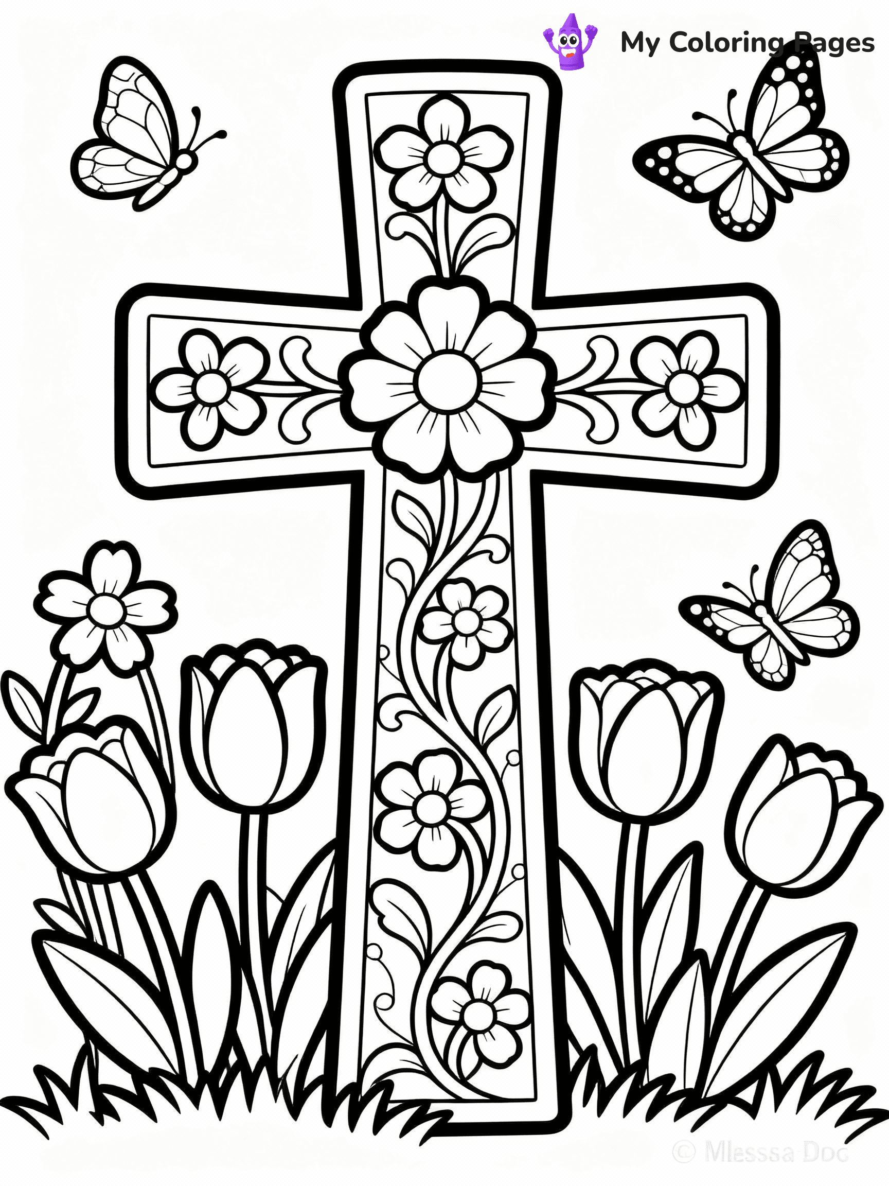 Cross Coloring Pages - 45