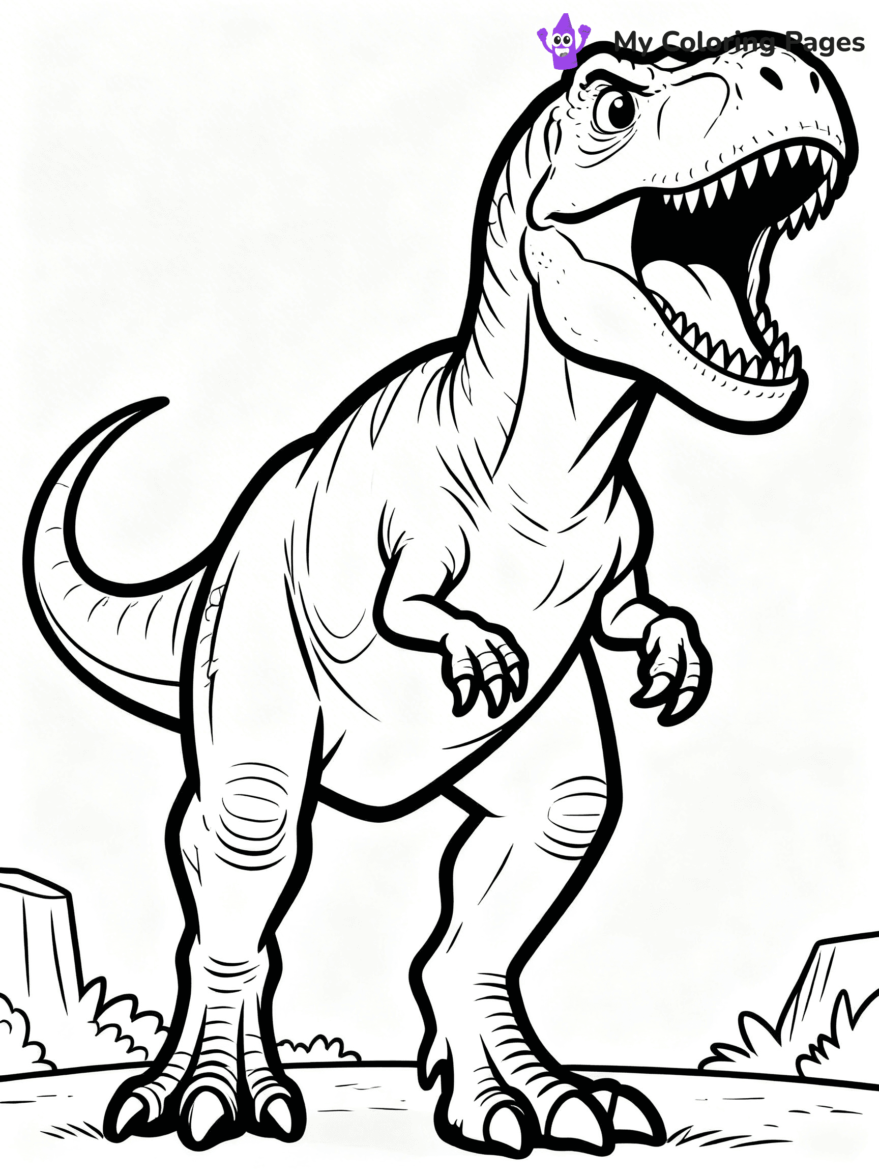 Scary Dinosaur Coloring Pages - 26