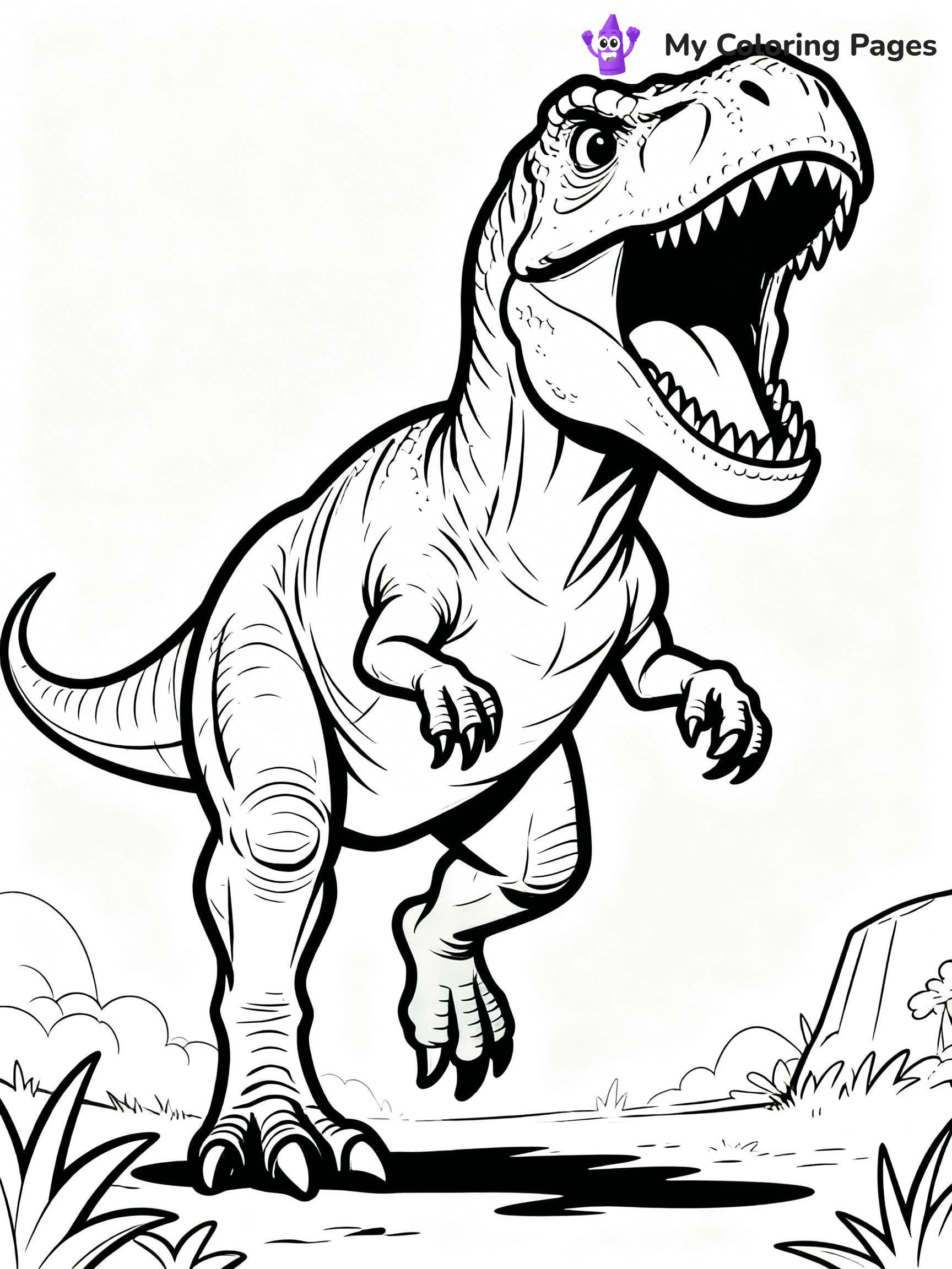 Scary Dinosaur Coloring Pages - 6
