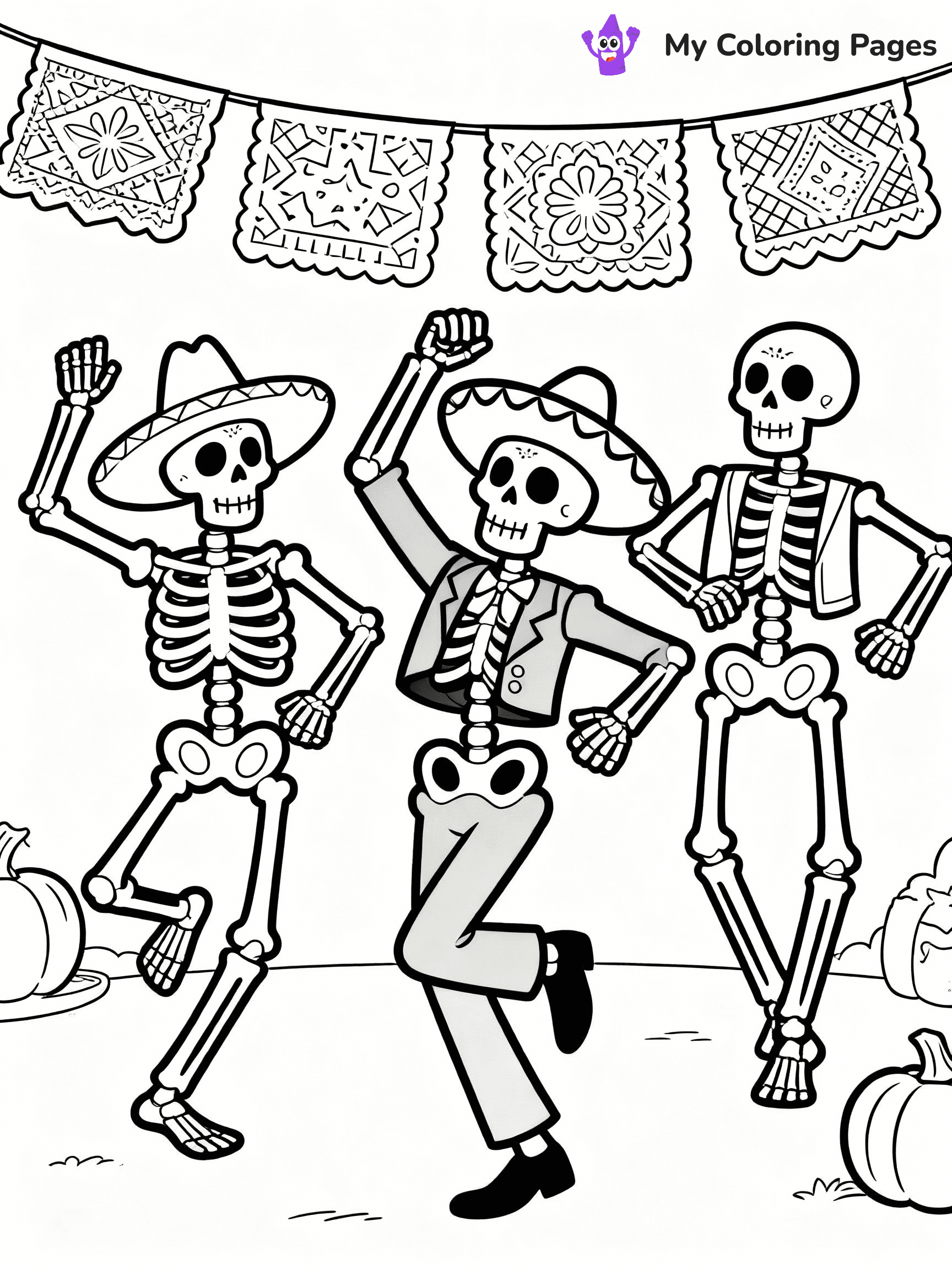 Dia De Los Muertos Coloring Pages - 27