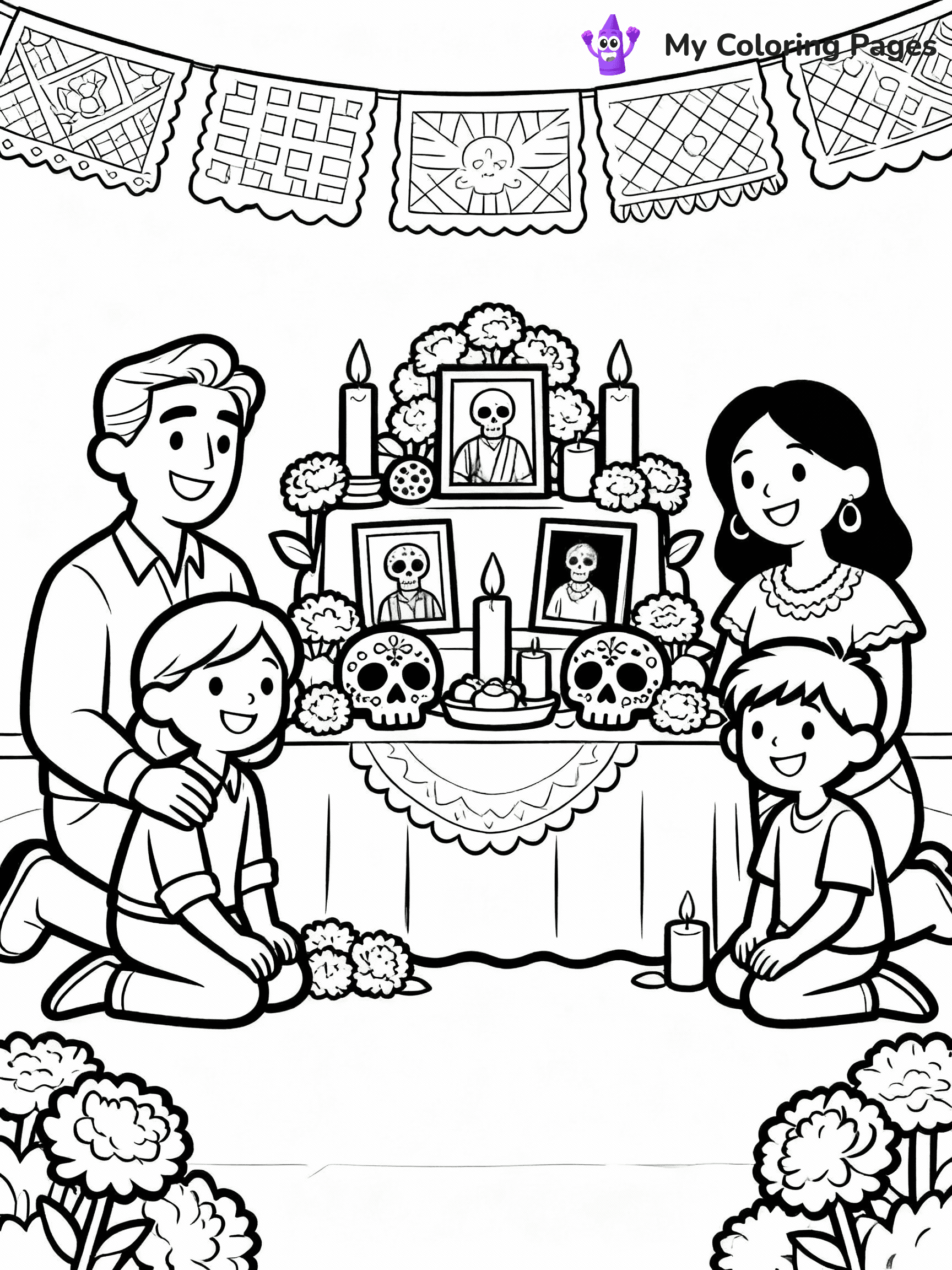 Dia De Los Muertos Coloring Pages - 12