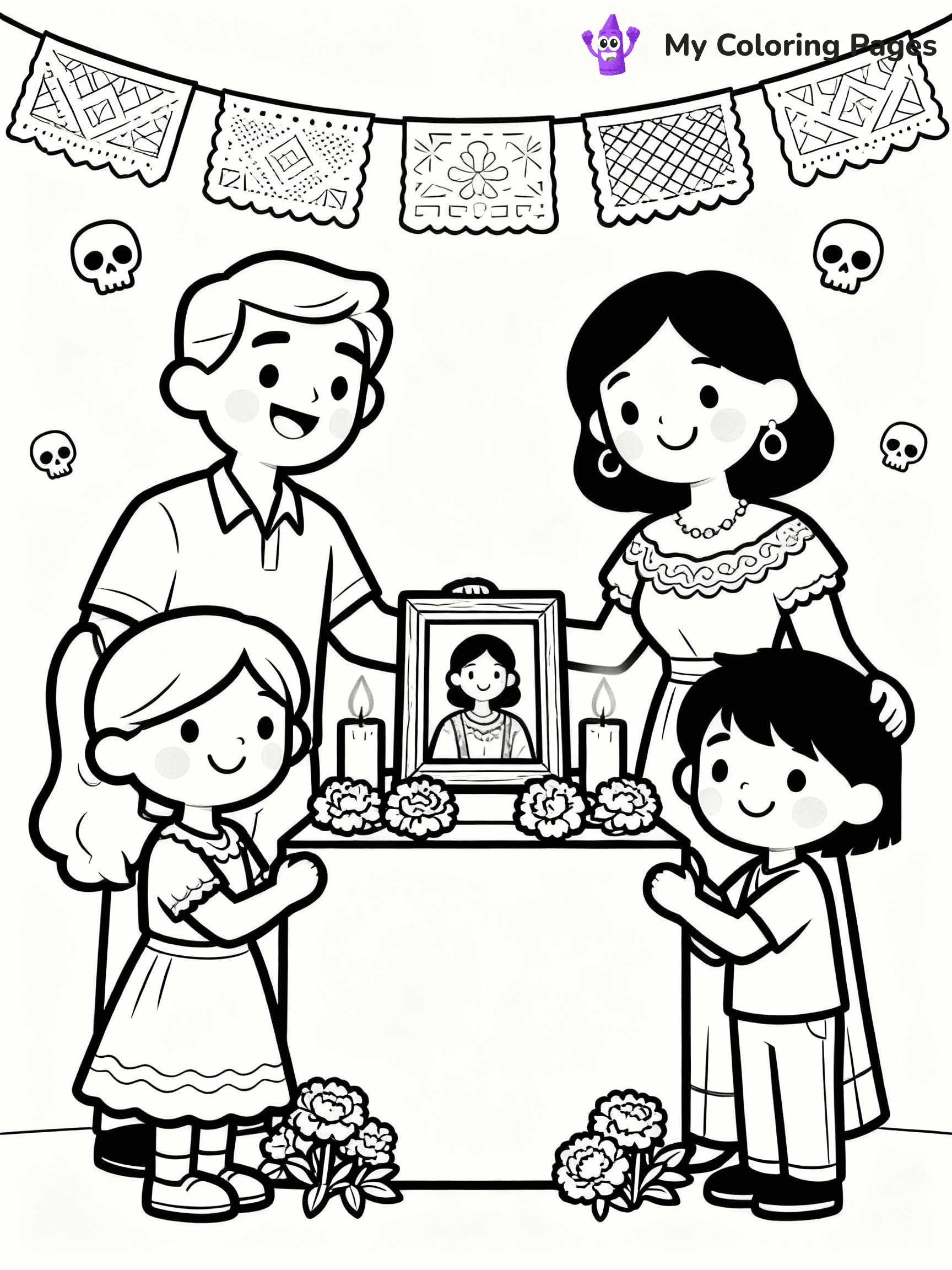 Dia De Los Muertos Coloring Pages - 11