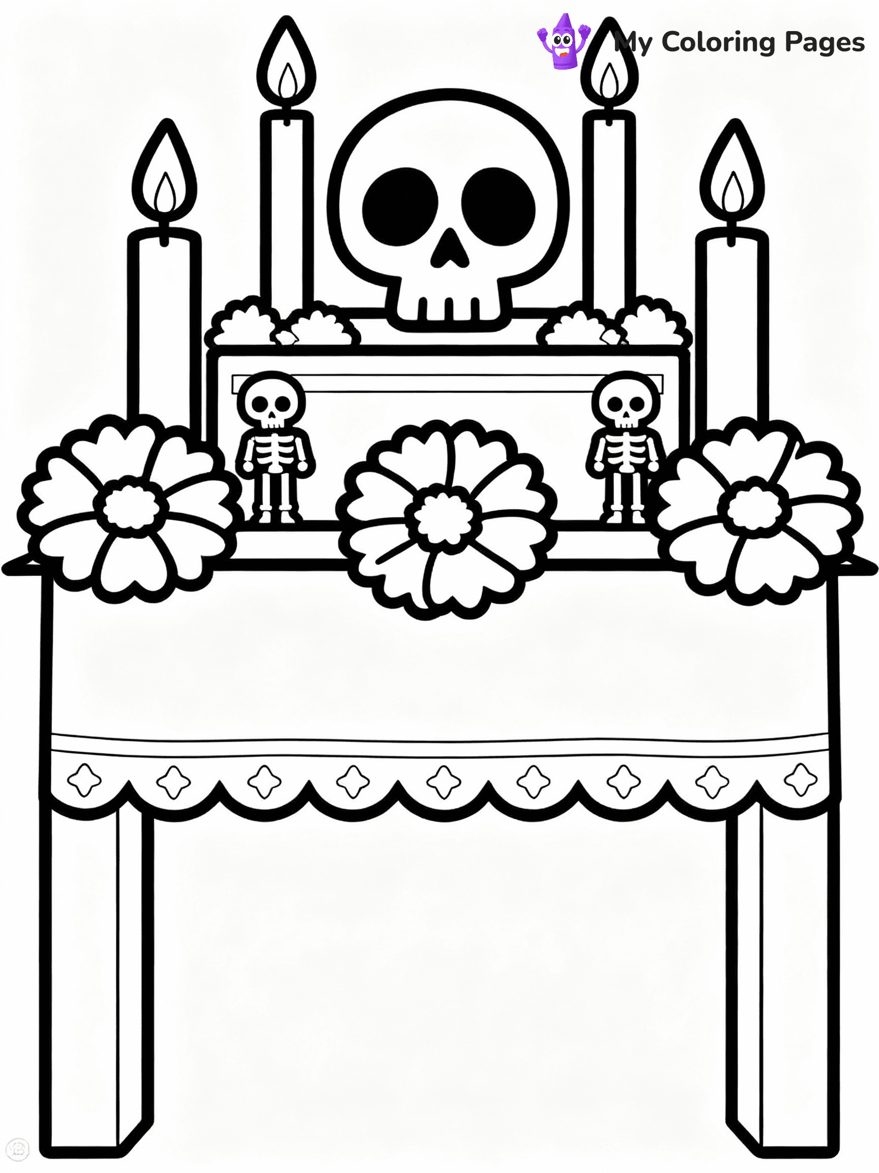 Dia De Los Muertos Coloring Pages - 3