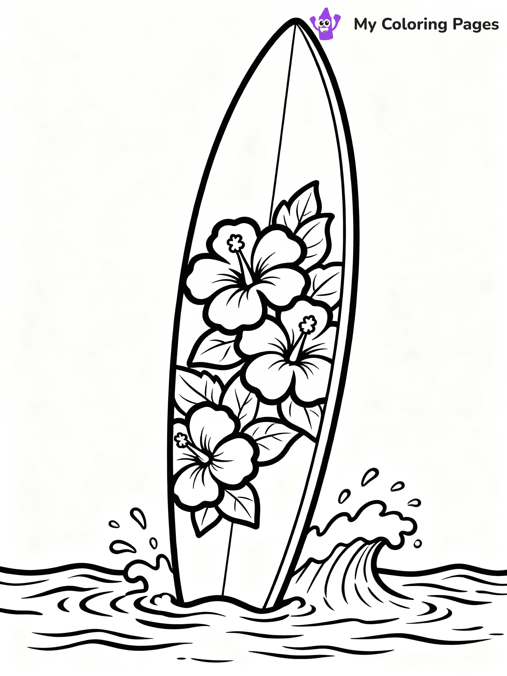 Surfboard Coloring Pages - 22